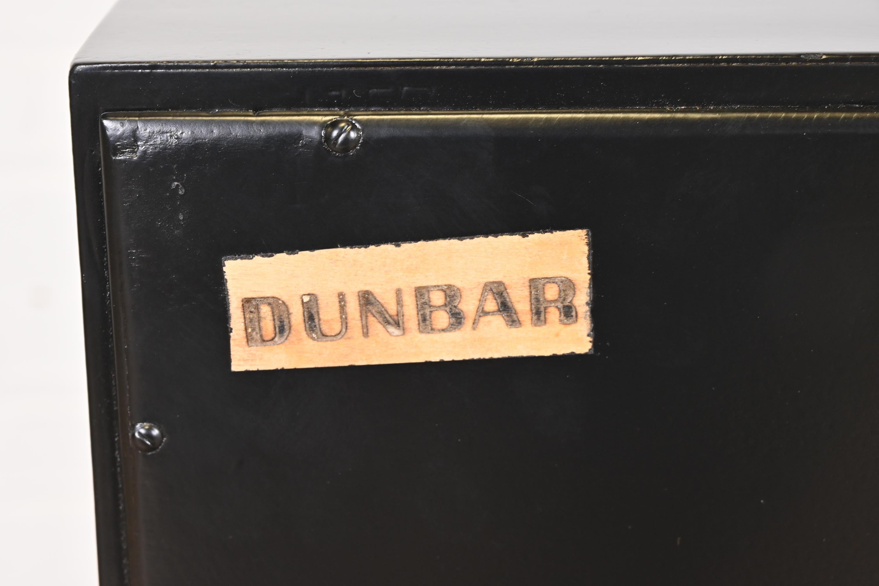 Edward Wormley for Dunbar Black Lacquered Sideboard or Bar Cabinet, Refinished For Sale 12