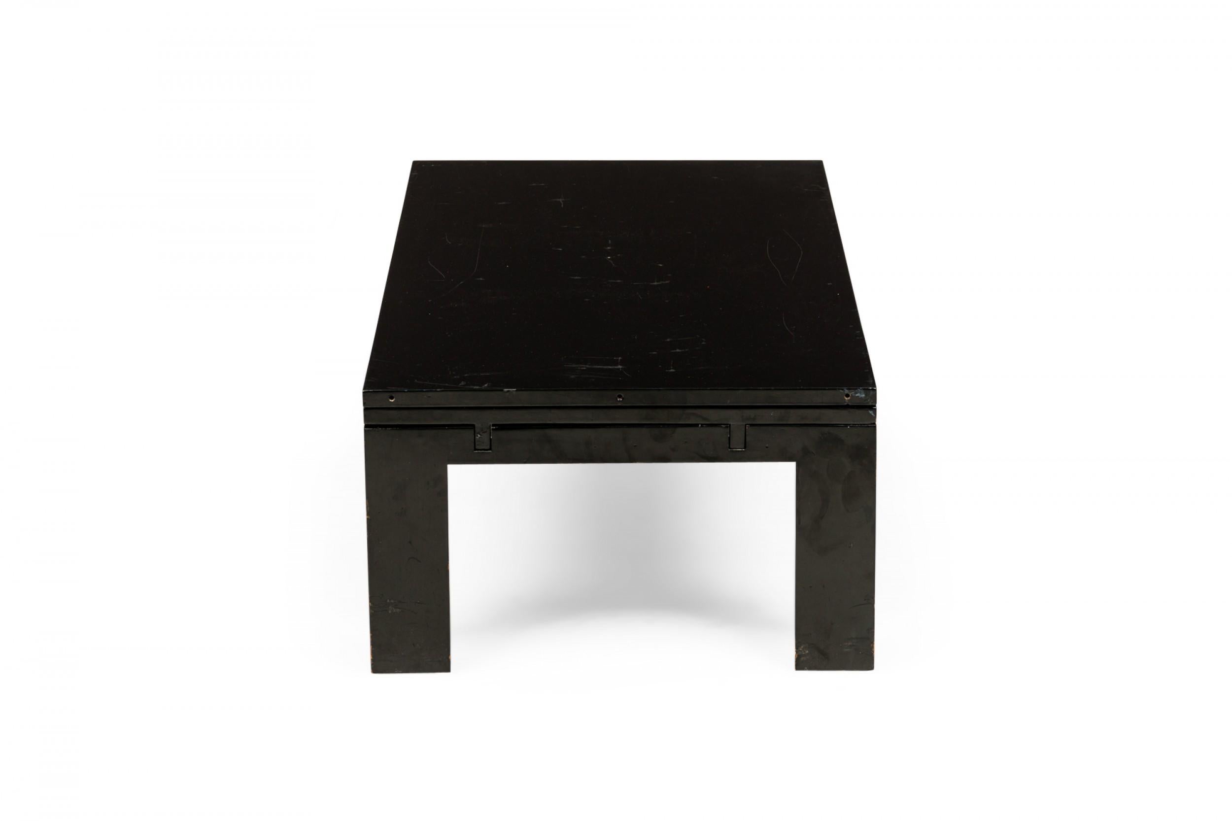 Mid-Century Modern Edward Wormley for Dunbar Black Painted Refectory Coffee / Cocktail Table For Sale