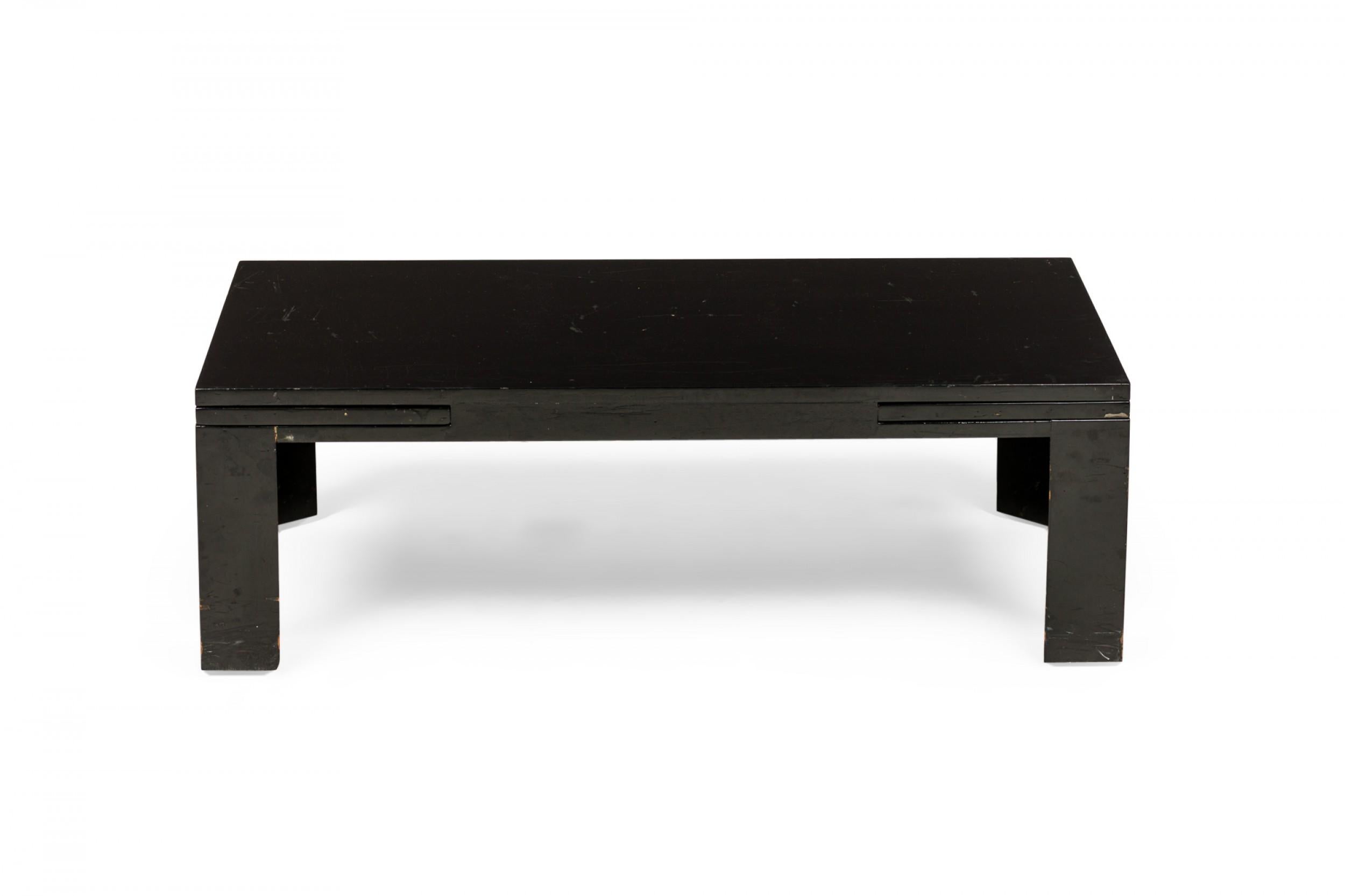 Edward Wormley for Dunbar Black Painted Refectory Coffee / Cocktail Table In Good Condition For Sale In New York, NY