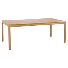 Edward Wormley pour Dunbar Table de salle à manger en acajou blanchi et noyer avec 1 abattant