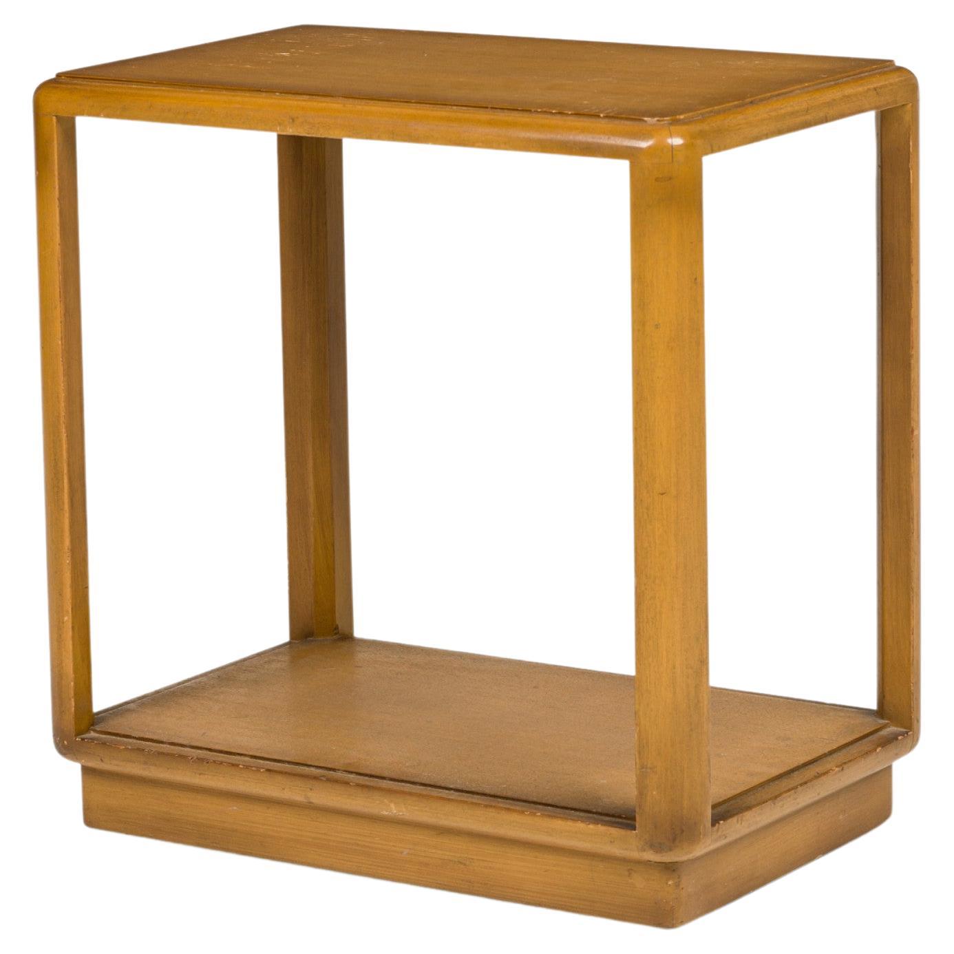Edward Wormley for Dunbar Blond Wooden Open Frame End / Side Table