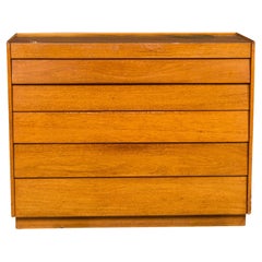 Edward Wormley for Dunbar Blonde Wood Louver Front 6-Drawer Chest / Commode