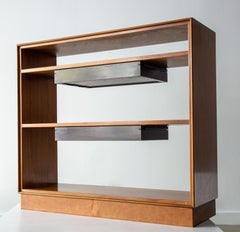 Edward Wormley for Dunbar Bookcase model 686 in mahogany and leather