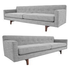 Vintage Edward Wormley for Dunbar Bracket Back Sofa's in New Upholstery