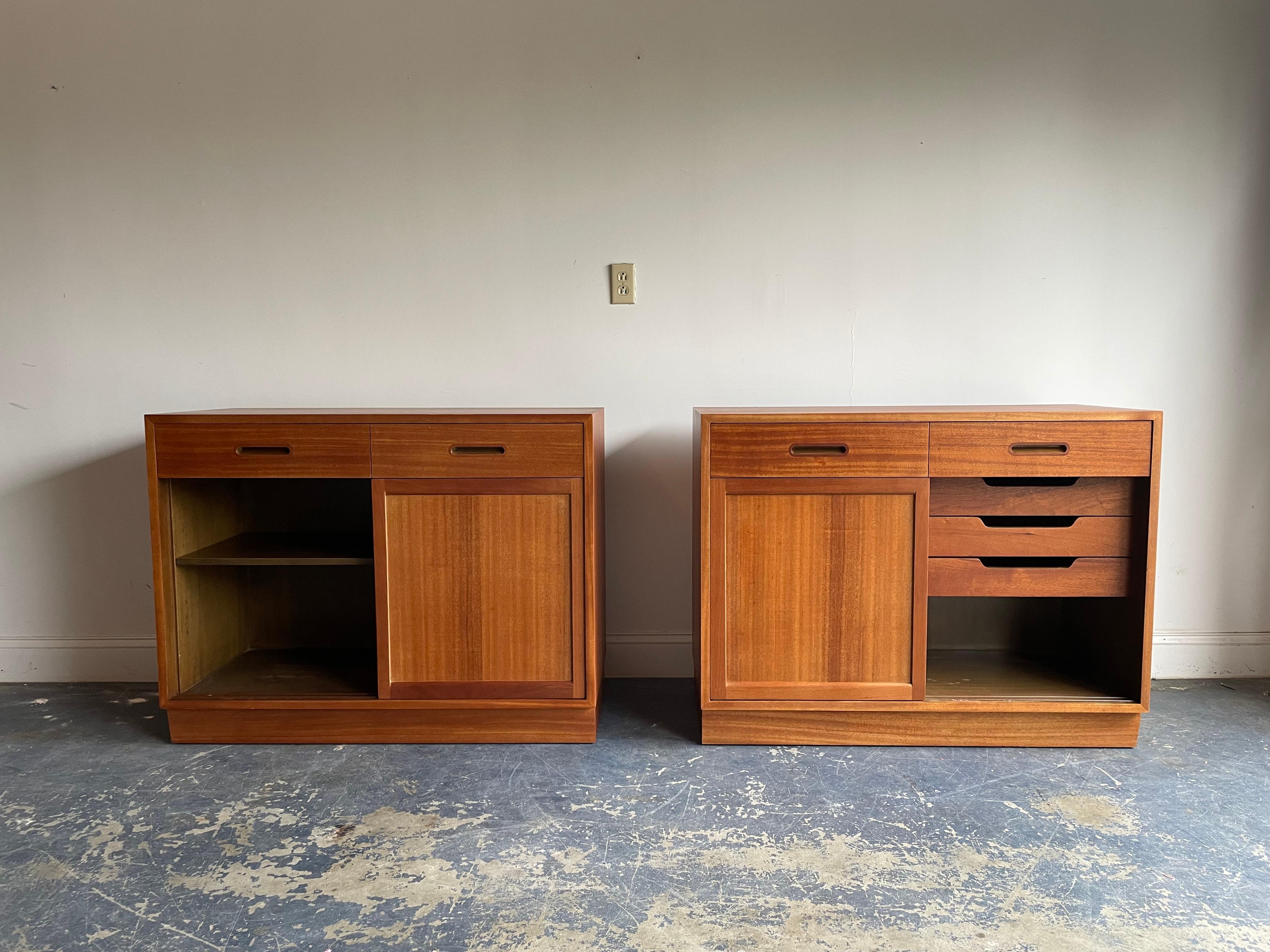 Edward Wormley for Dunbar Cabinets/Credenzas, a Pair In Good Condition In St.Petersburg, FL