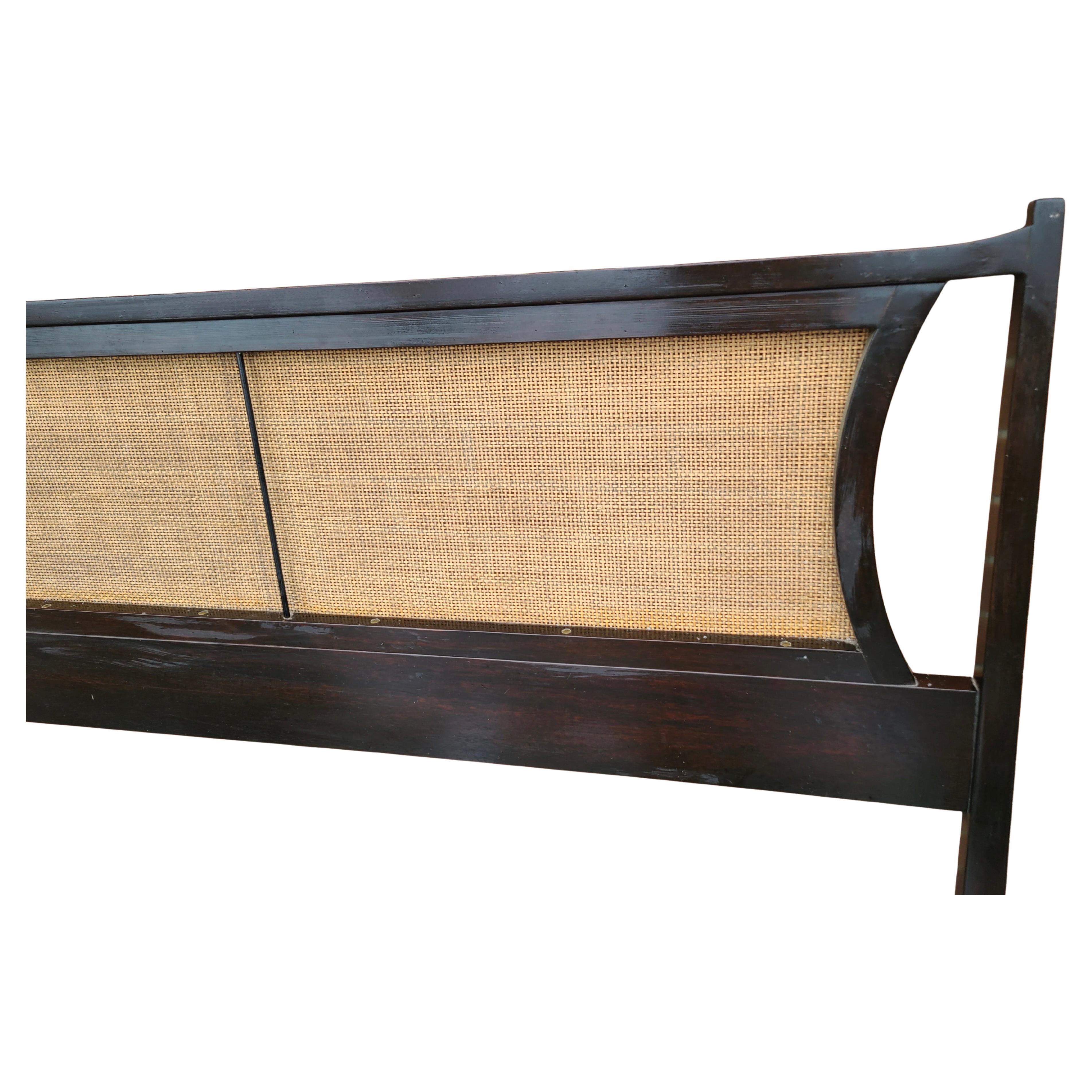 Late 20th Century Edward Wormley for Dunbar Cane Headboard Full Size For Sale
