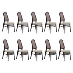 Used Edward Wormley for Dunbar Caned Back Dining Chairs Set of Ten