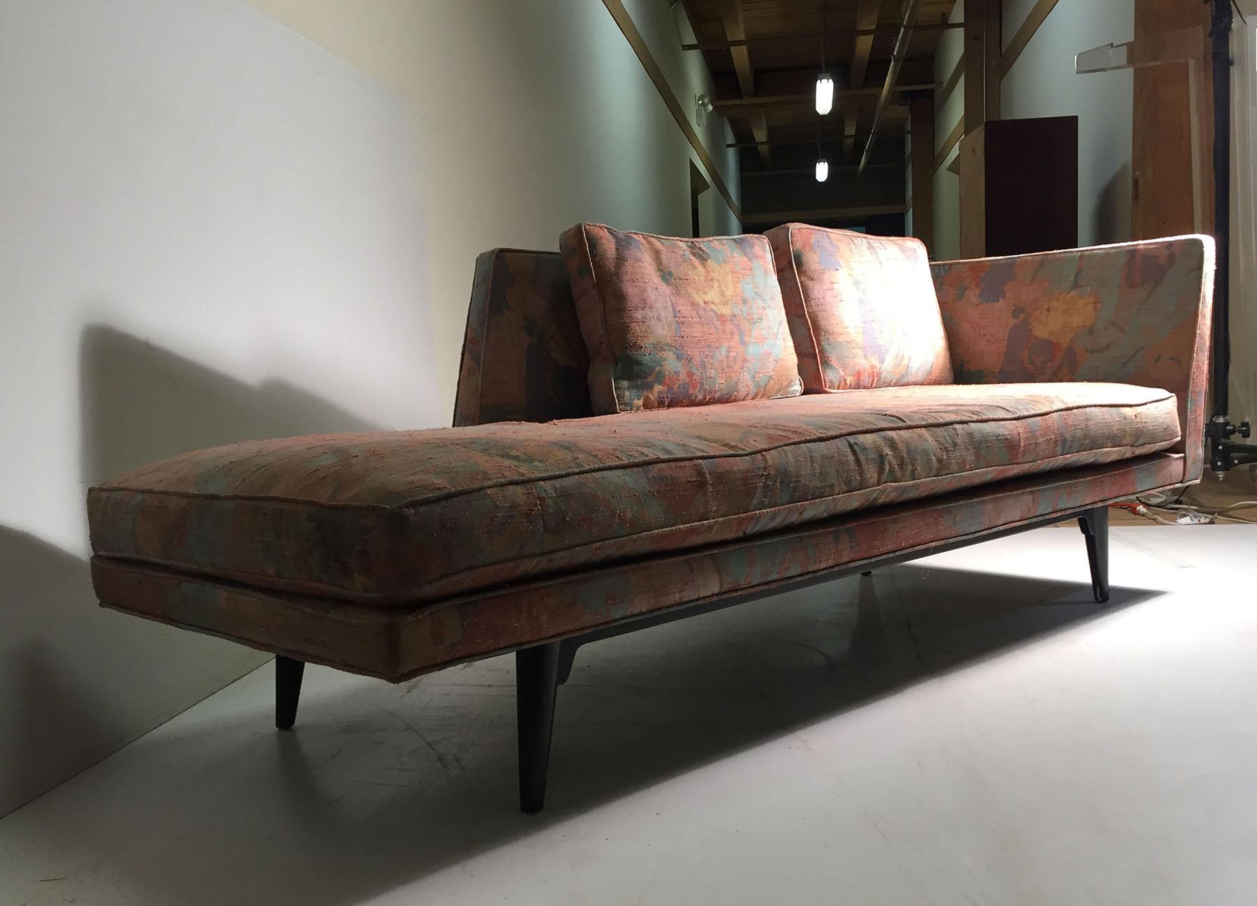20th Century Edward Wormley for Dunbar Chaise Longue Sofa For Sale