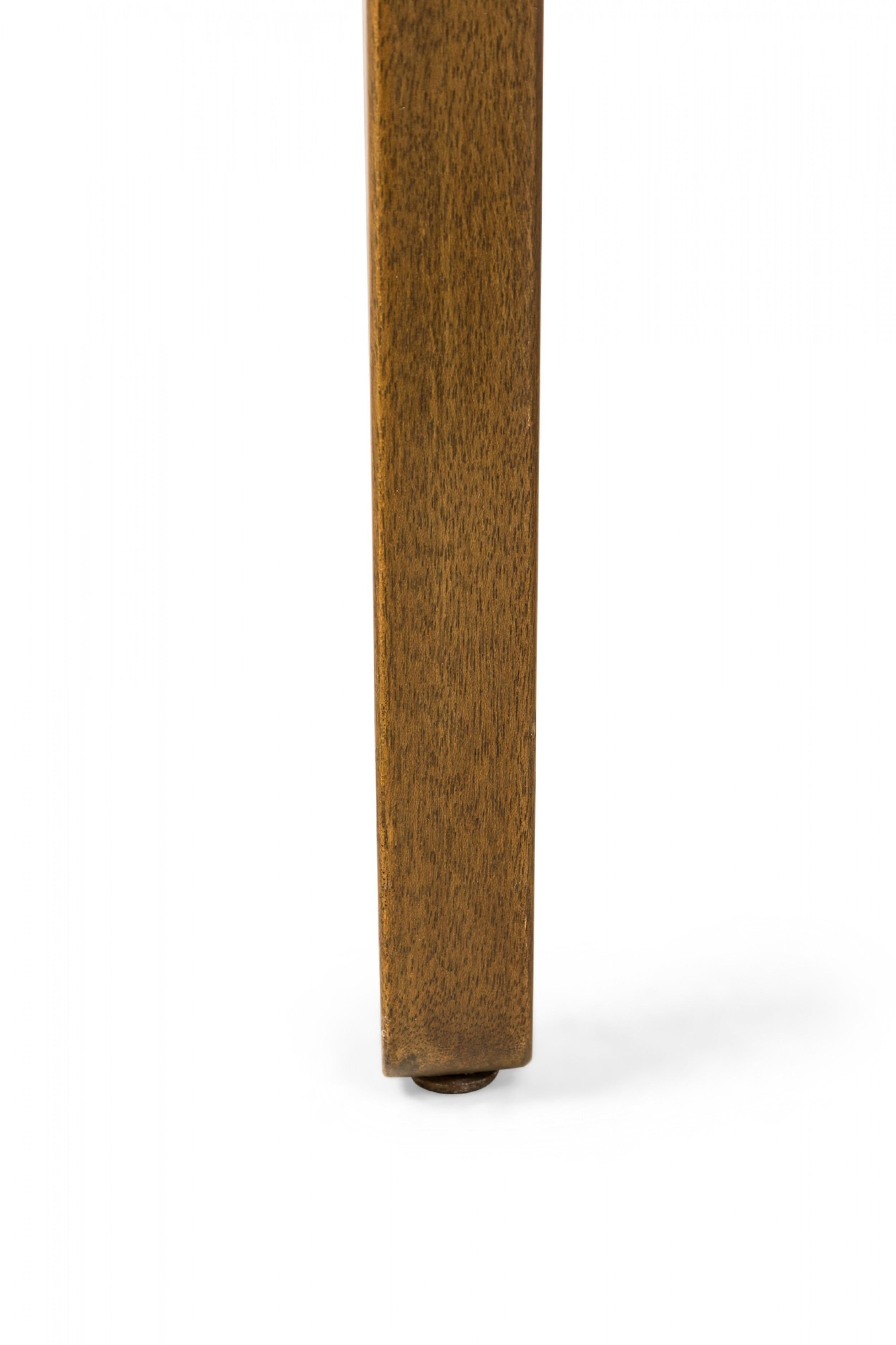 Edward Wormley for Dunbar Circular Wooden Stretcher Shelf End / Side Table For Sale 4