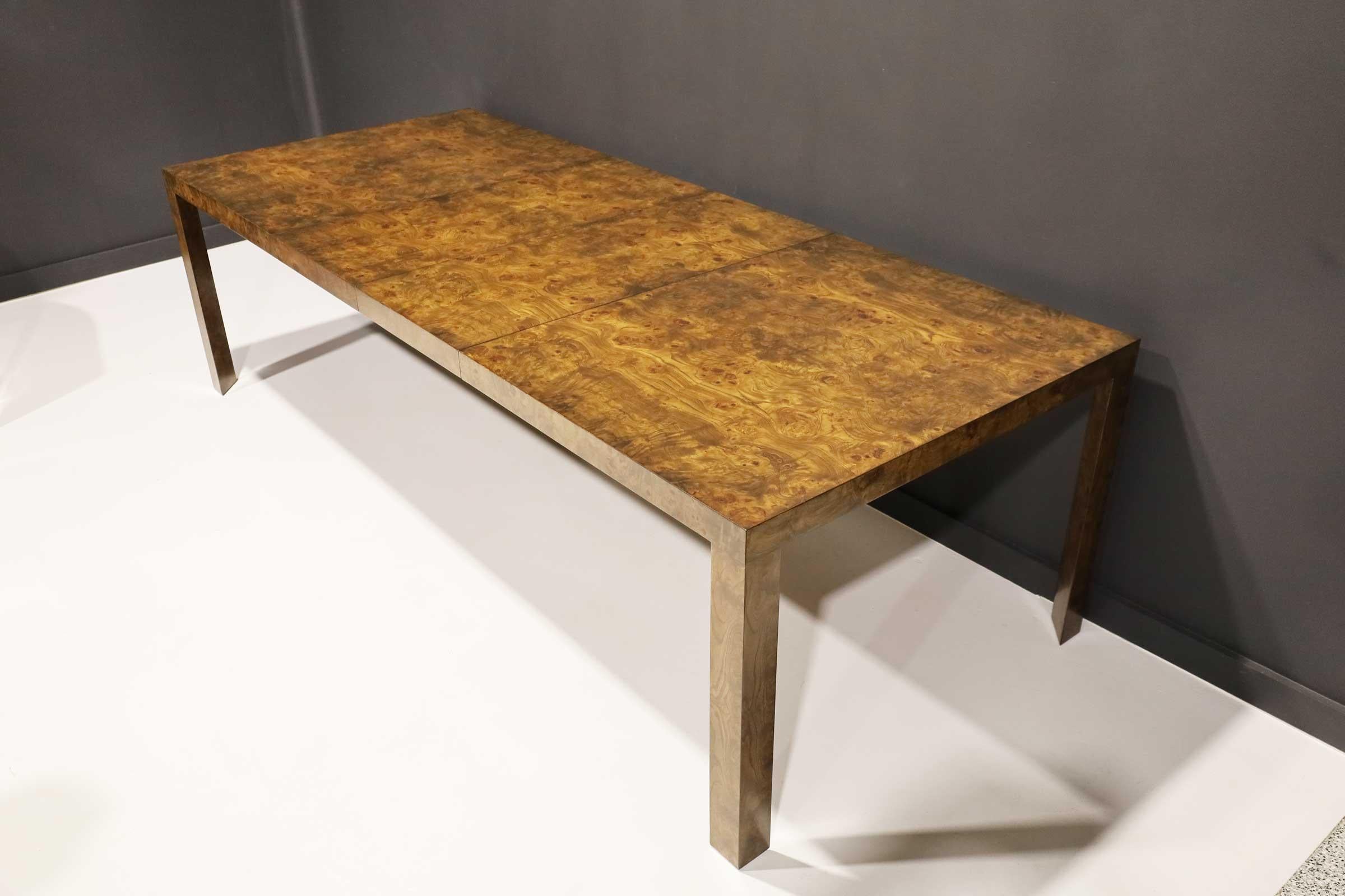 20th Century Edward Wormley for Dunbar Classic Burlwood Dining Table