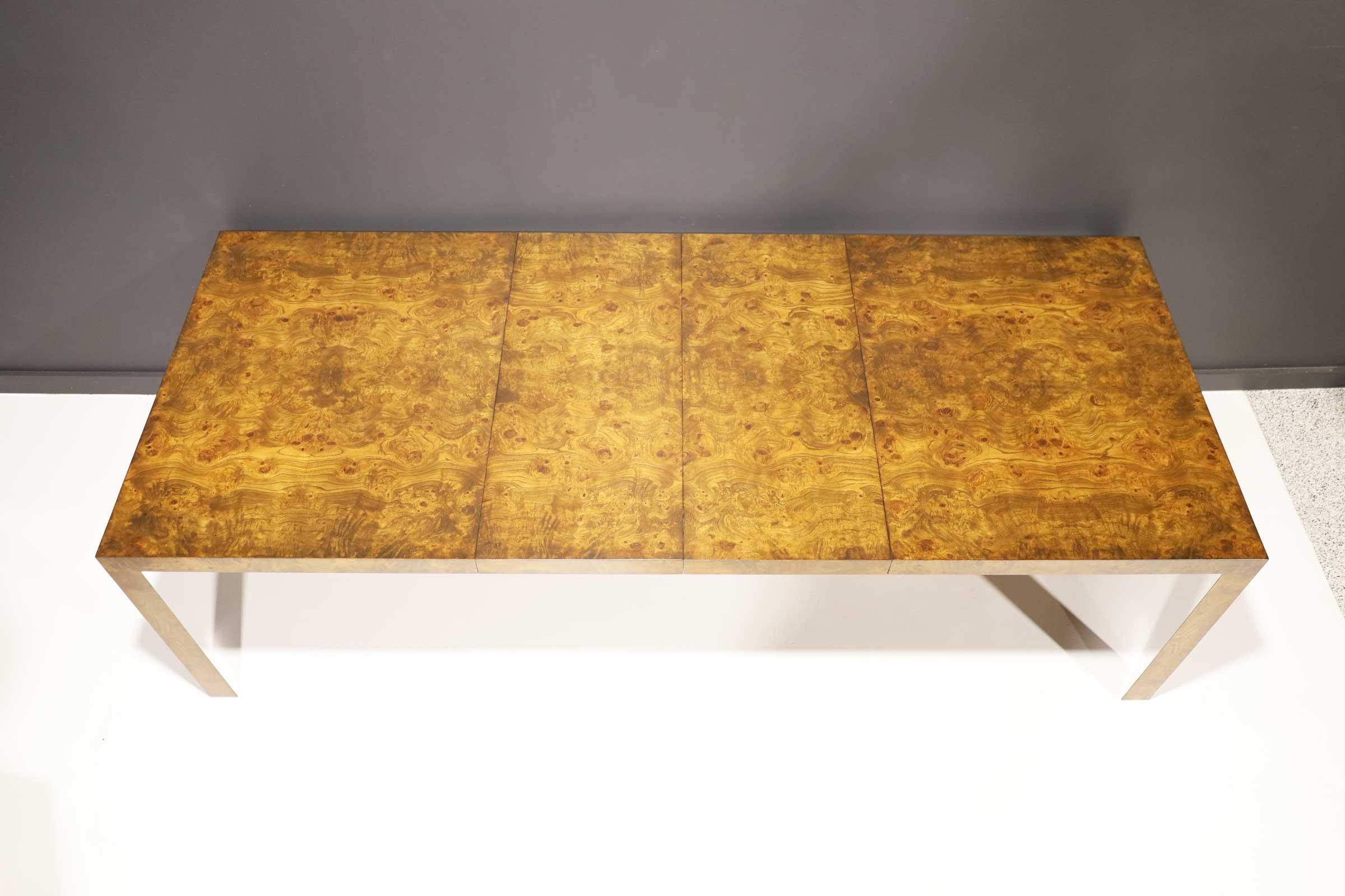 Edward Wormley for Dunbar Classic Burlwood Dining Table 1
