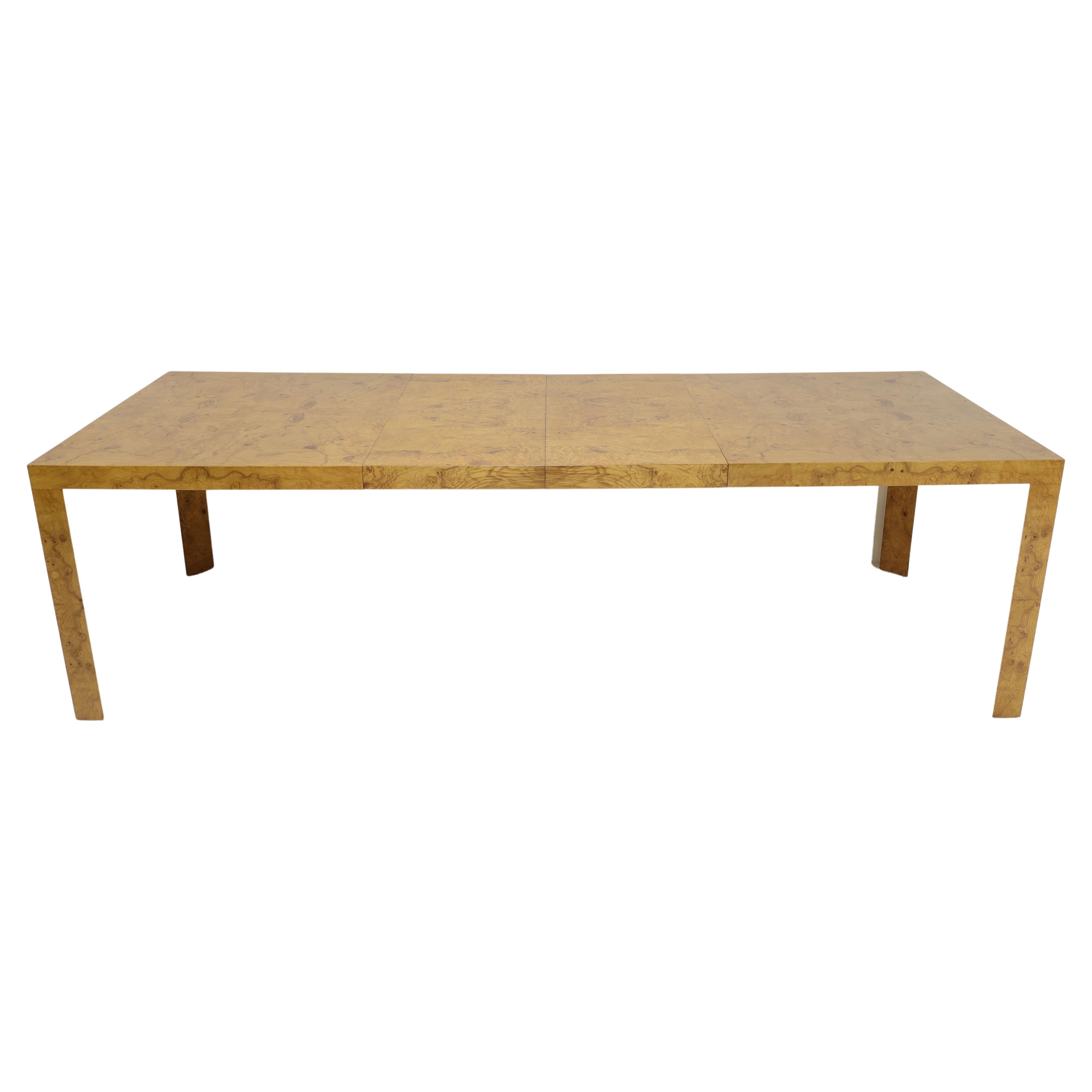 Edward Wormley for Dunbar Classic Burlwood Dining Table For Sale