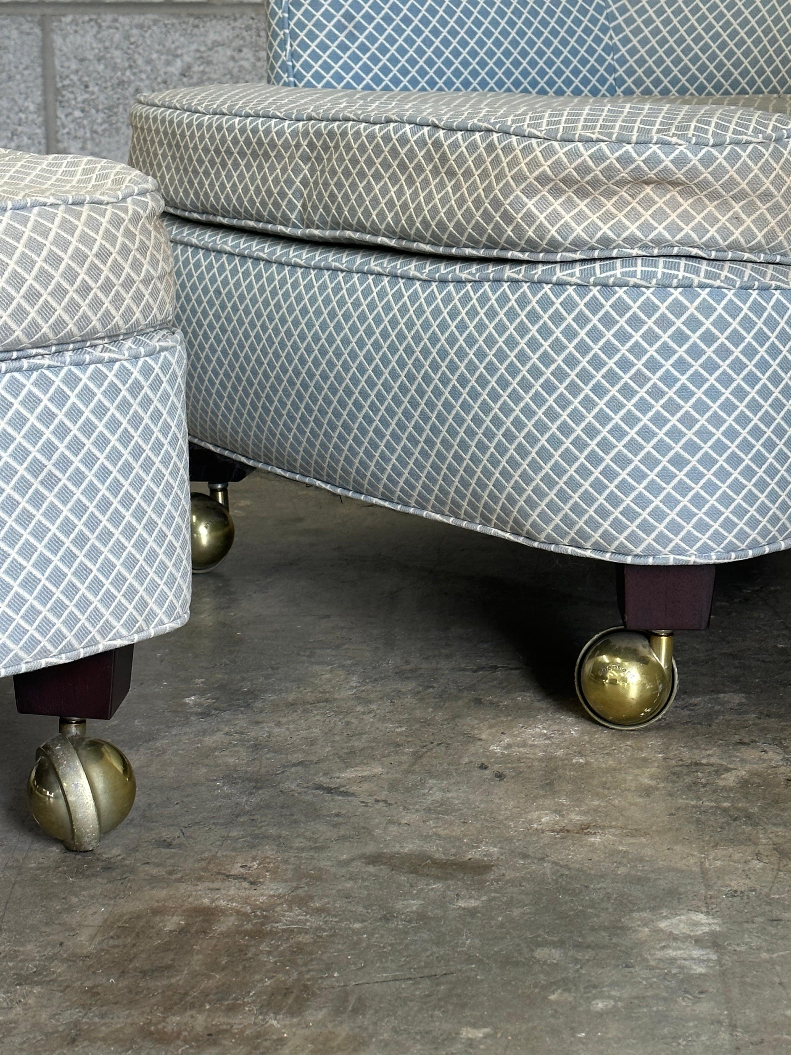 Edward Wormley for Dunbar Club Chair and Ottoman (Schmiedeeisen) im Angebot