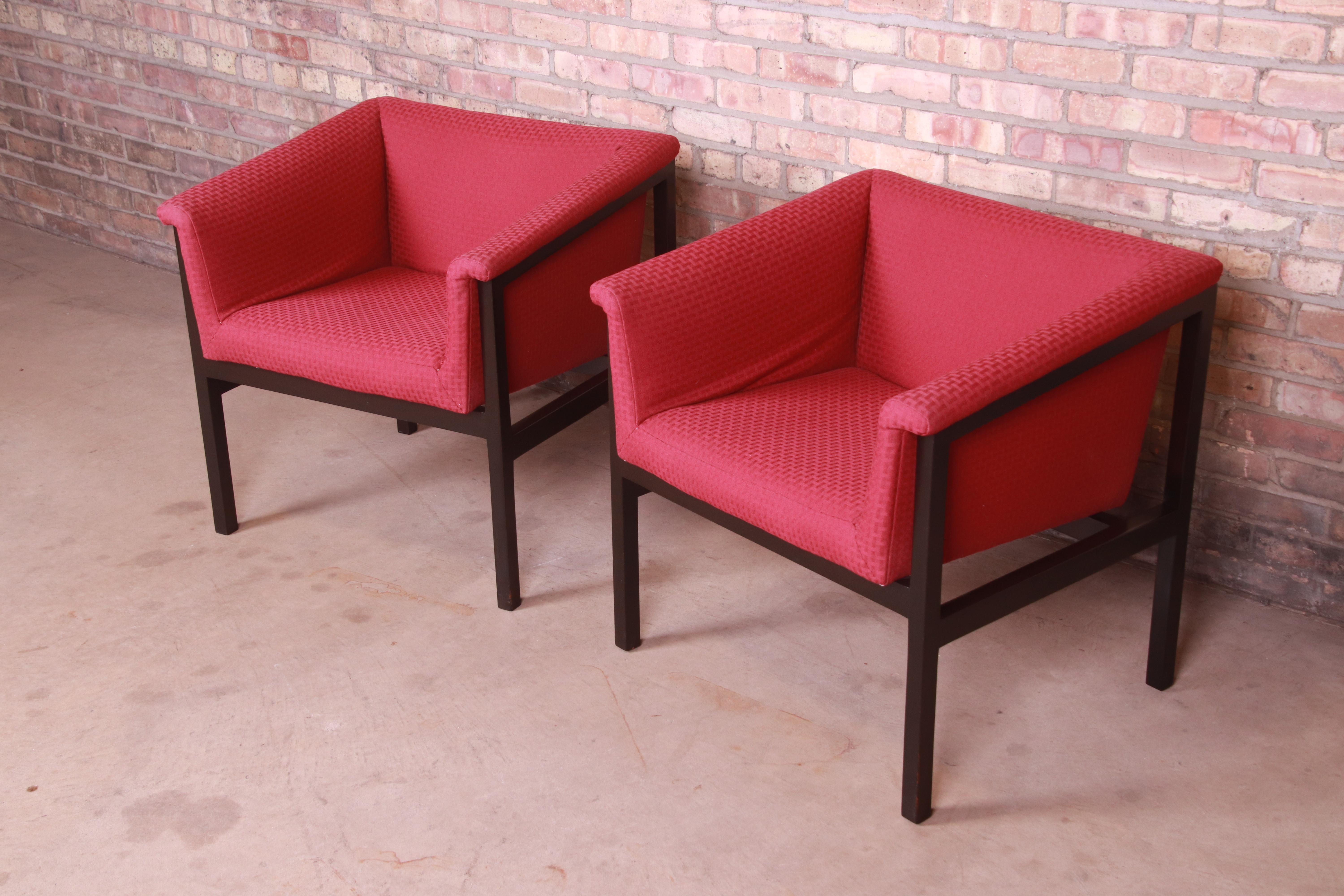 American Edward Wormley for Dunbar Club Chairs, Pair