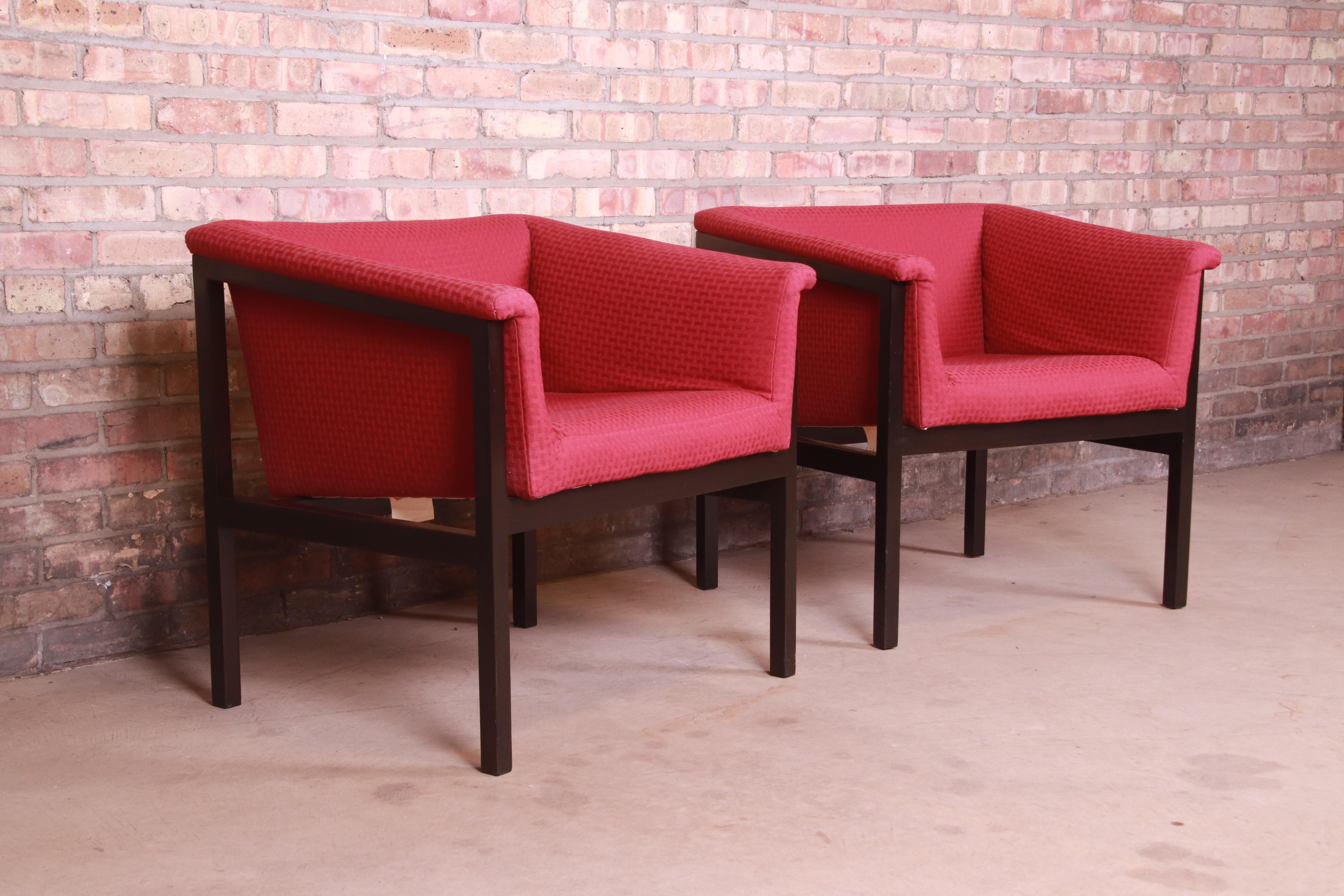 20th Century Edward Wormley for Dunbar Club Chairs, Pair