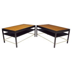 Edward Wormley for Dunbar Cocktail Table with Brass Stretcher, 1950s