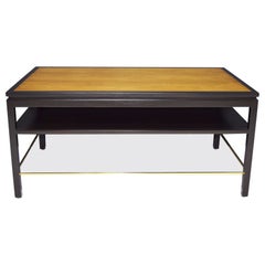 Edward Wormley for Dunbar Cocktail Table with Brass Stretcher, 1950s