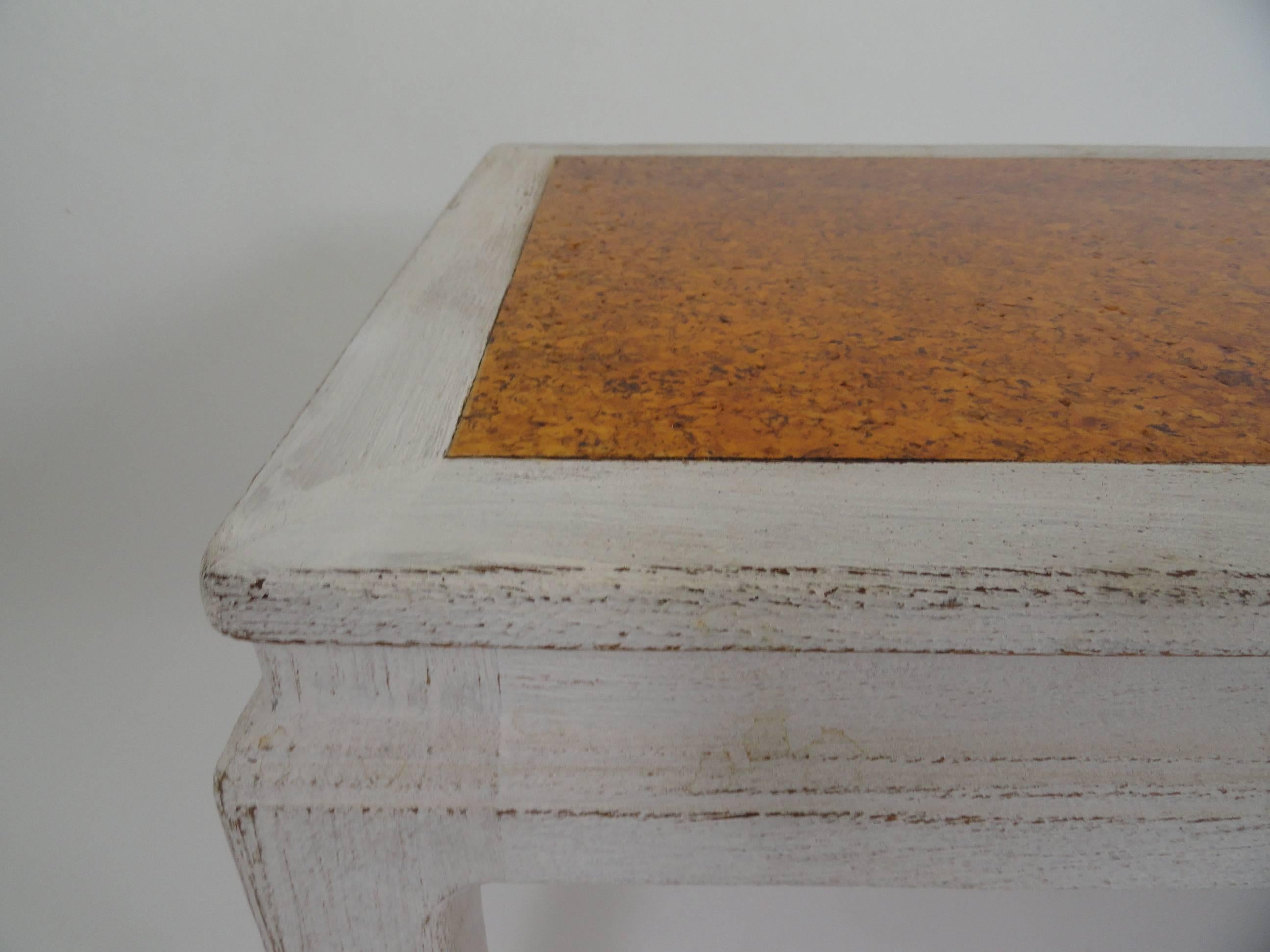 20th Century Edward Wormley for Dunbar Coffee Table with Inset Cork Top For Sale