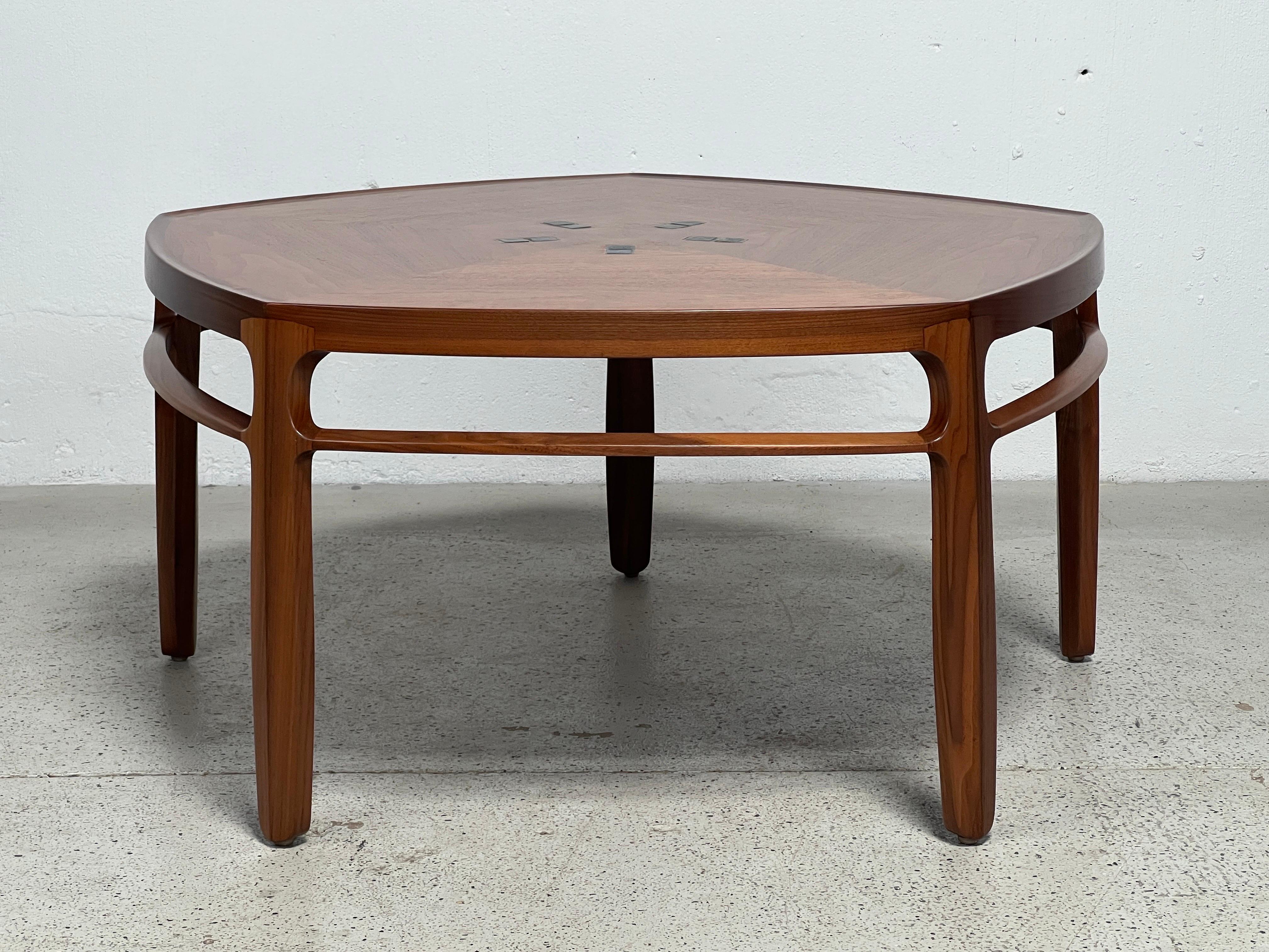 Edward Wormley for Dunbar Coffee Table with Tiffany Glass Tiles 10
