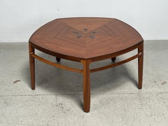 Edward Wormley for Dunbar Coffee Table with Tiffany Glass Tiles