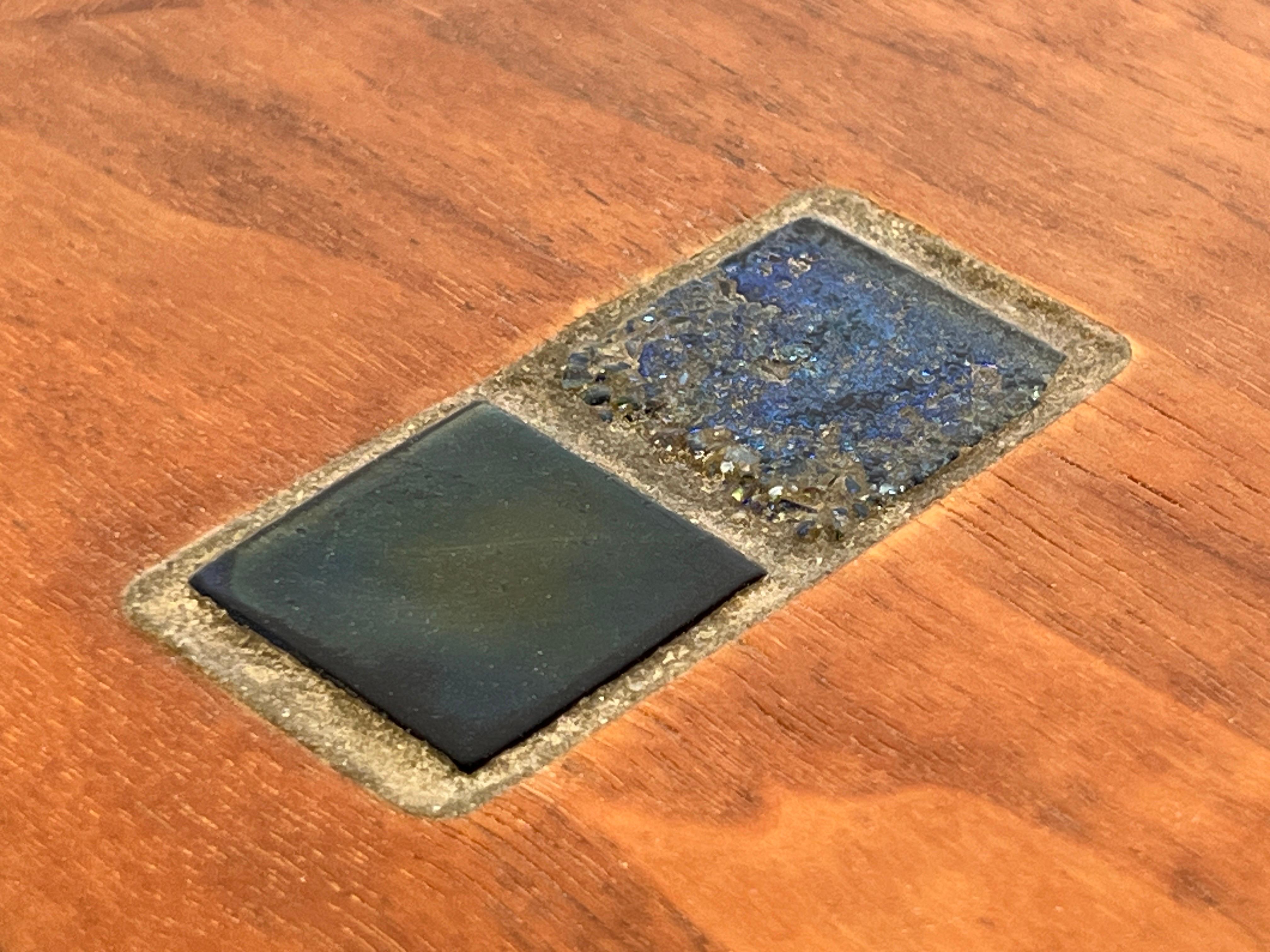 Edward Wormley for Dunbar Coffee Table with Tiffany Glass Tiles 2