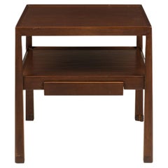 Edward Wormley for Dunbar Dark Finished Wooden Two Tier End / Side Table