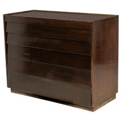 Edward Wormley for Dunbar Dark Walnut Louver Front 6-Drawer Commode / Chest