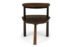 Edward Wormley for Dunbar Dark Wood Stepped Oblong End / Side Table