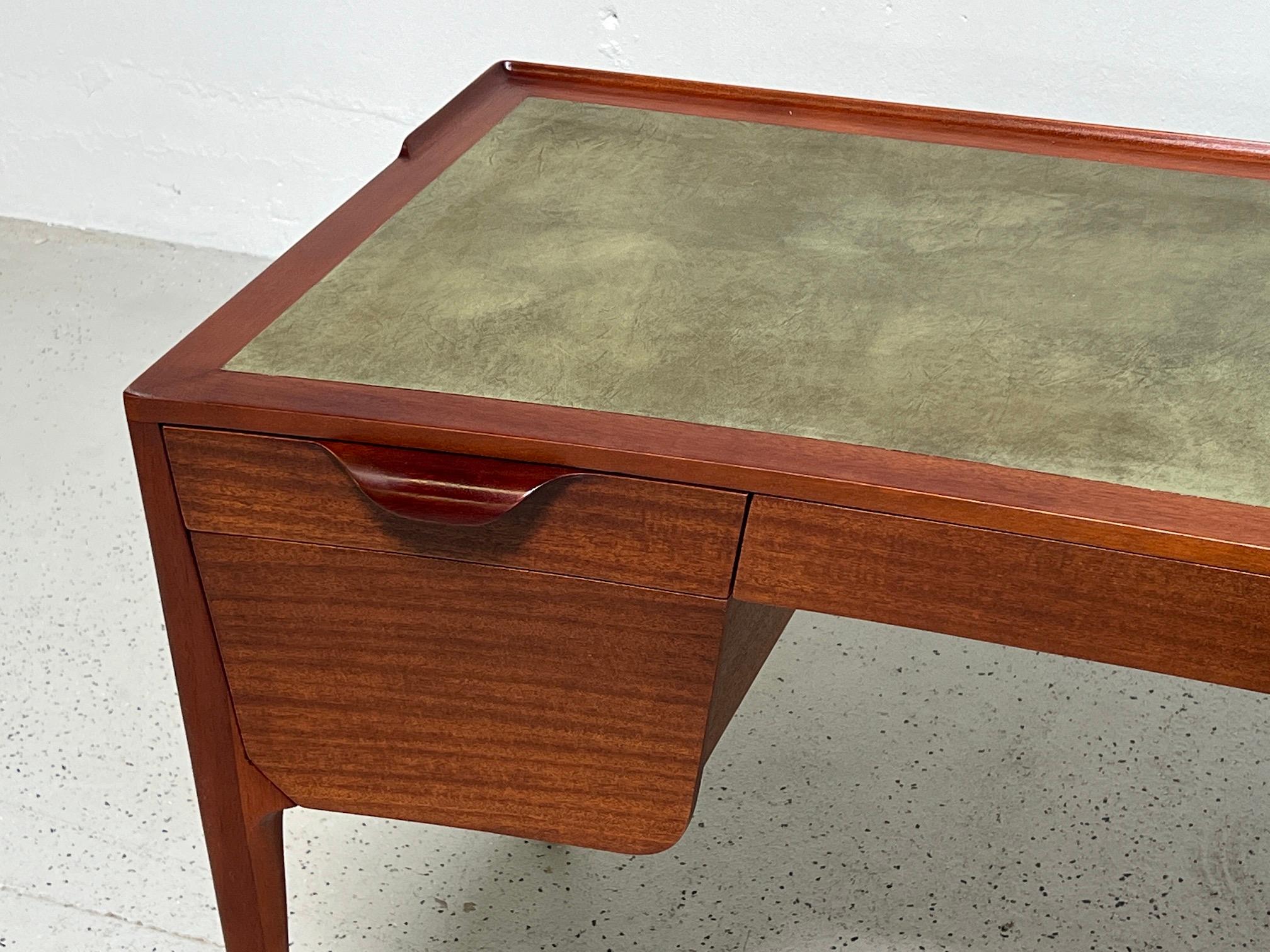 Edward Wormley for Dunbar Desk and Chair in Matching Leather 8