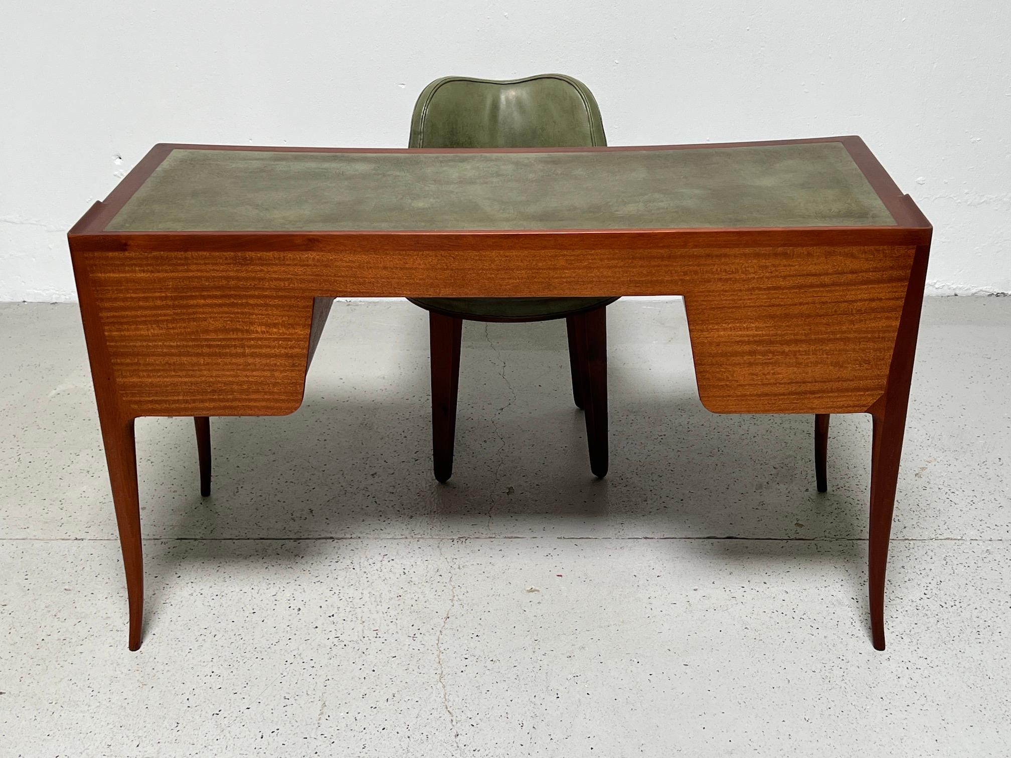 Edward Wormley for Dunbar Desk and Chair in Matching Leather 11