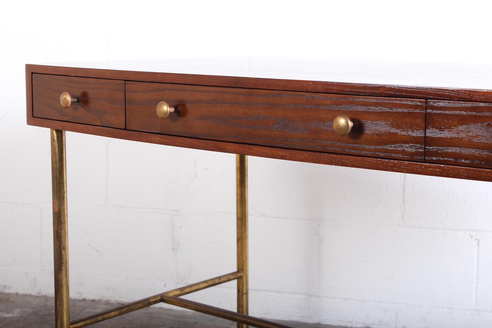 Edward Wormley for Dunbar Desk with Brass Base 10