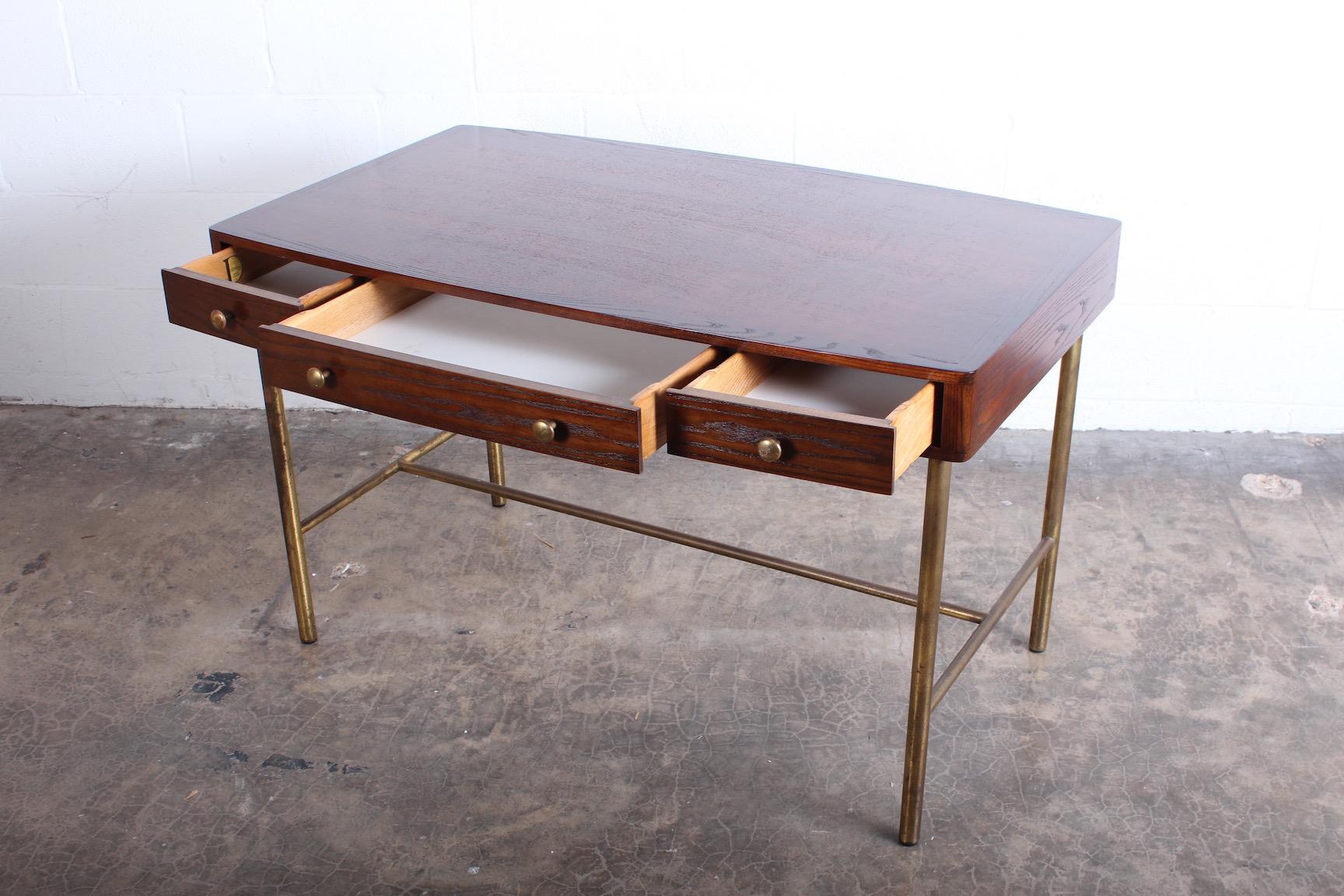 Edward Wormley for Dunbar Desk with Brass Base 5