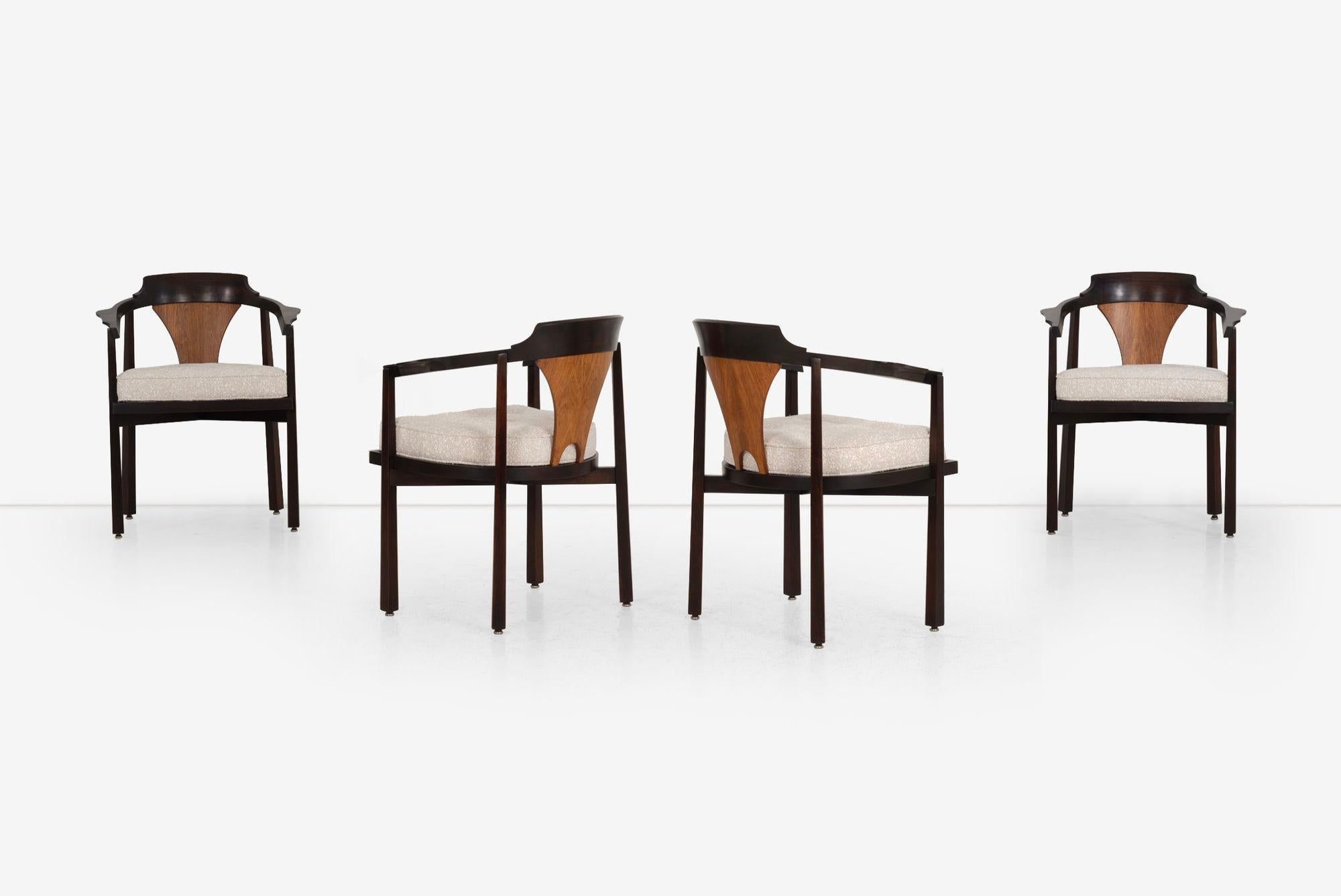 Edward Wormley für Dunbar Esszimmerstühle , 1965 Modell 935 „Horseshoe-Stühle“ (Polster) im Angebot