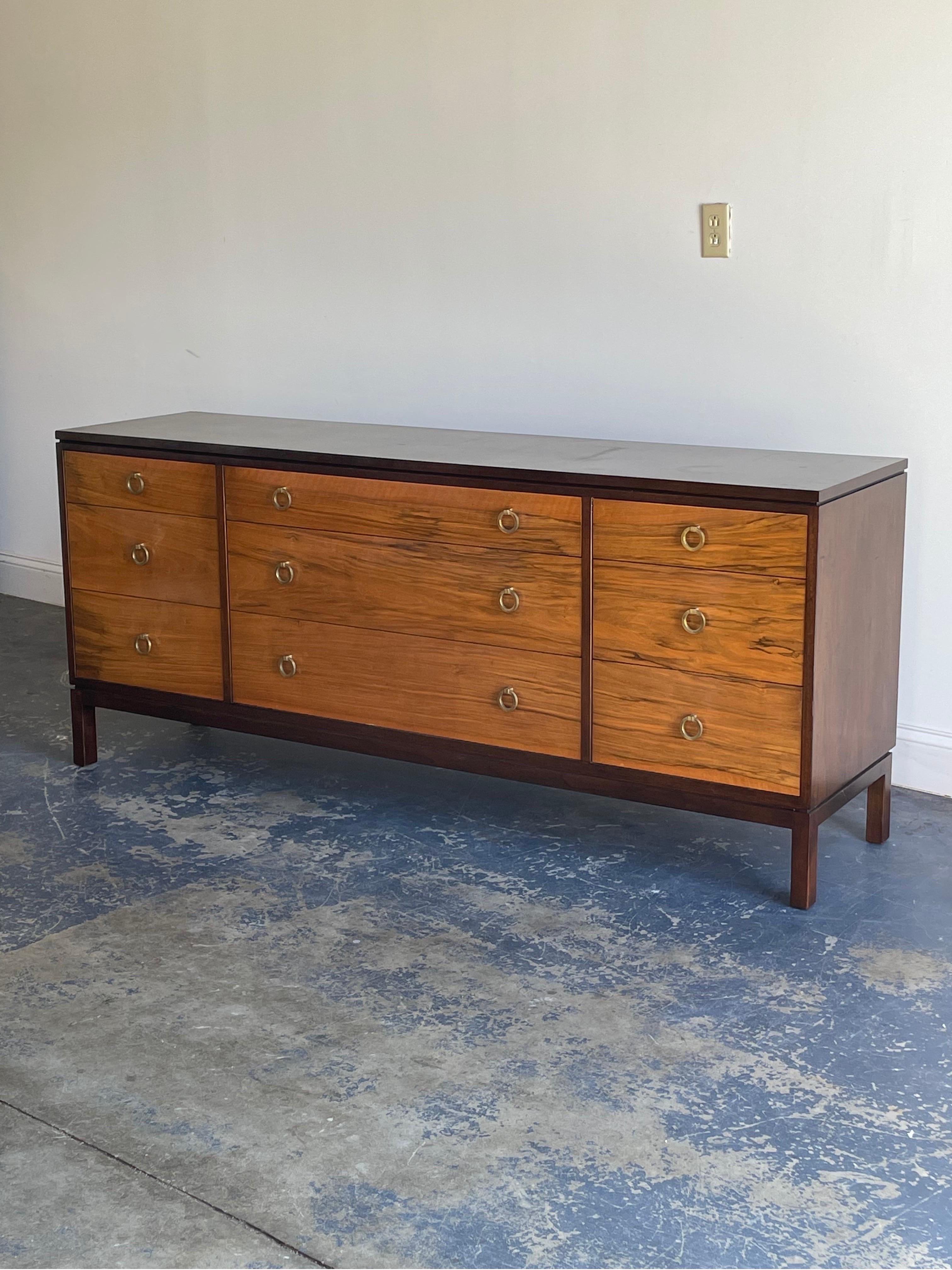 Edward Wormley for Dunbar Dresser/ Sideboard with Brass Pulls 5