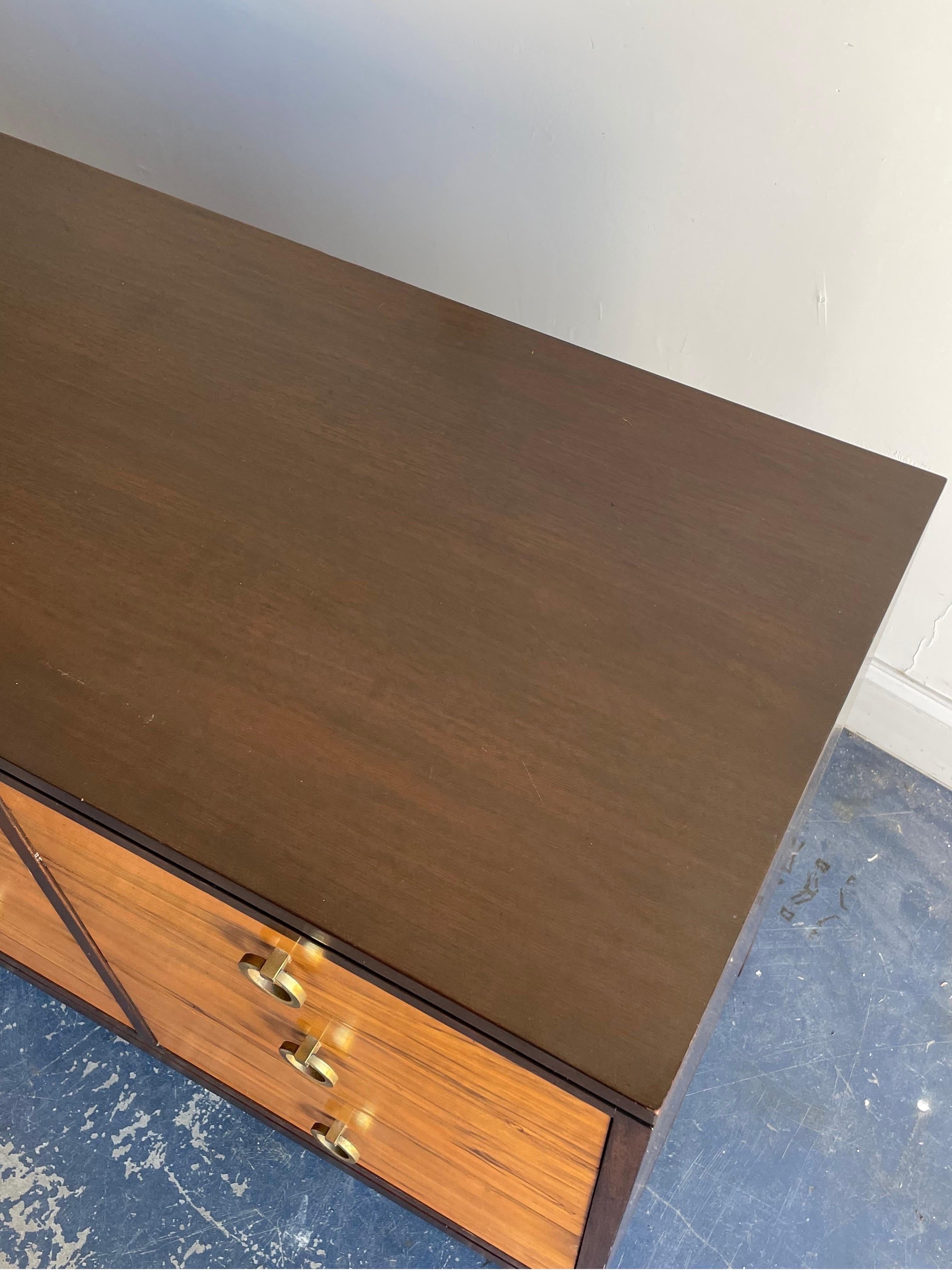 American Edward Wormley for Dunbar Dresser/ Sideboard with Brass Pulls