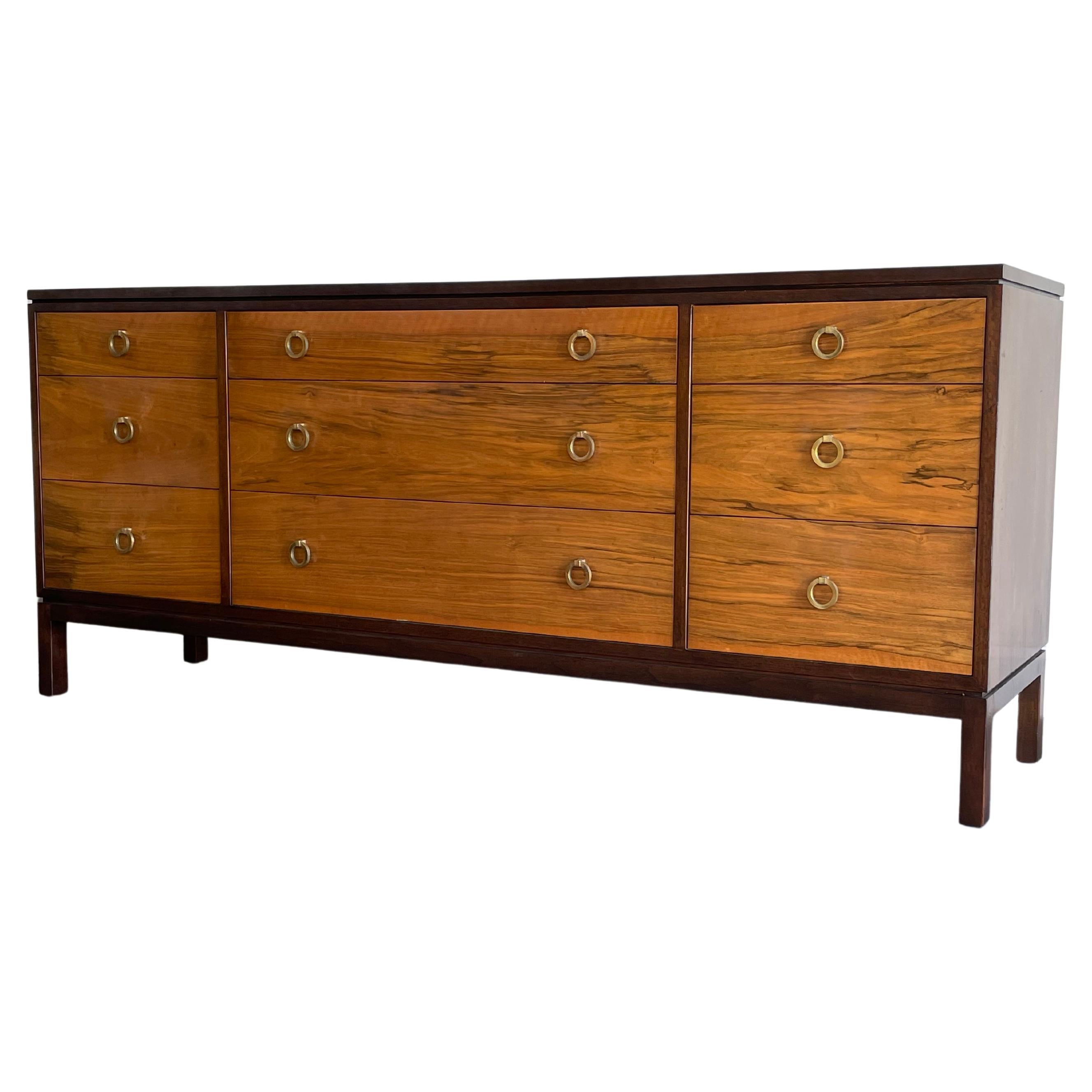 Edward Wormley for Dunbar Dresser/ Sideboard with Brass Pulls