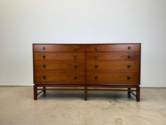 Edward W'mley per Dunbar: credenza con maniglie in palissandro