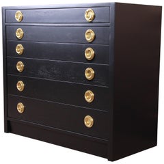 Edward Wormley for Dunbar Ebonized Chest of Drawers, Newly Refinished