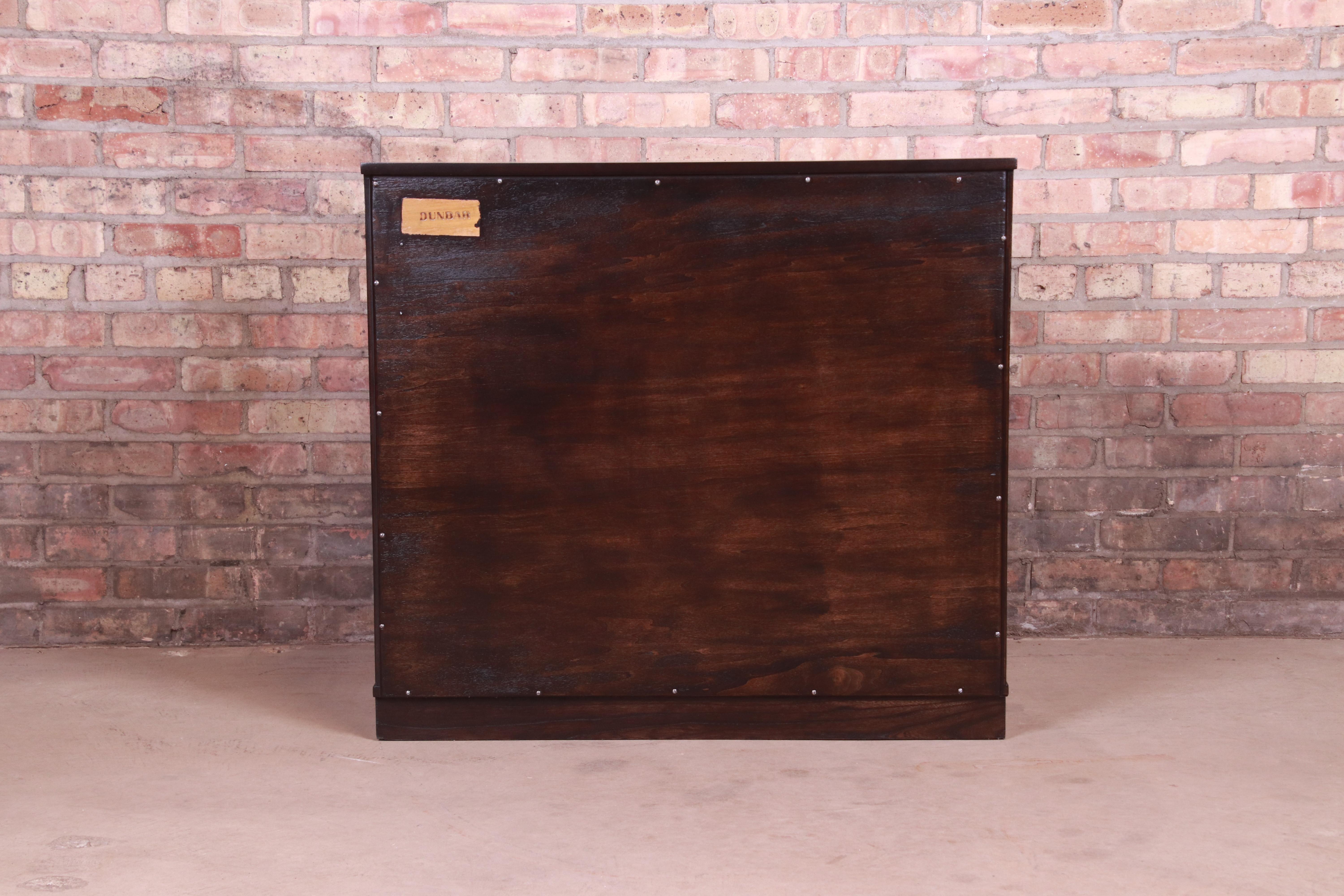 Edward Wormley for Dunbar Ebonized Mahogany Dresser Chest, Newly Refinished For Sale 9