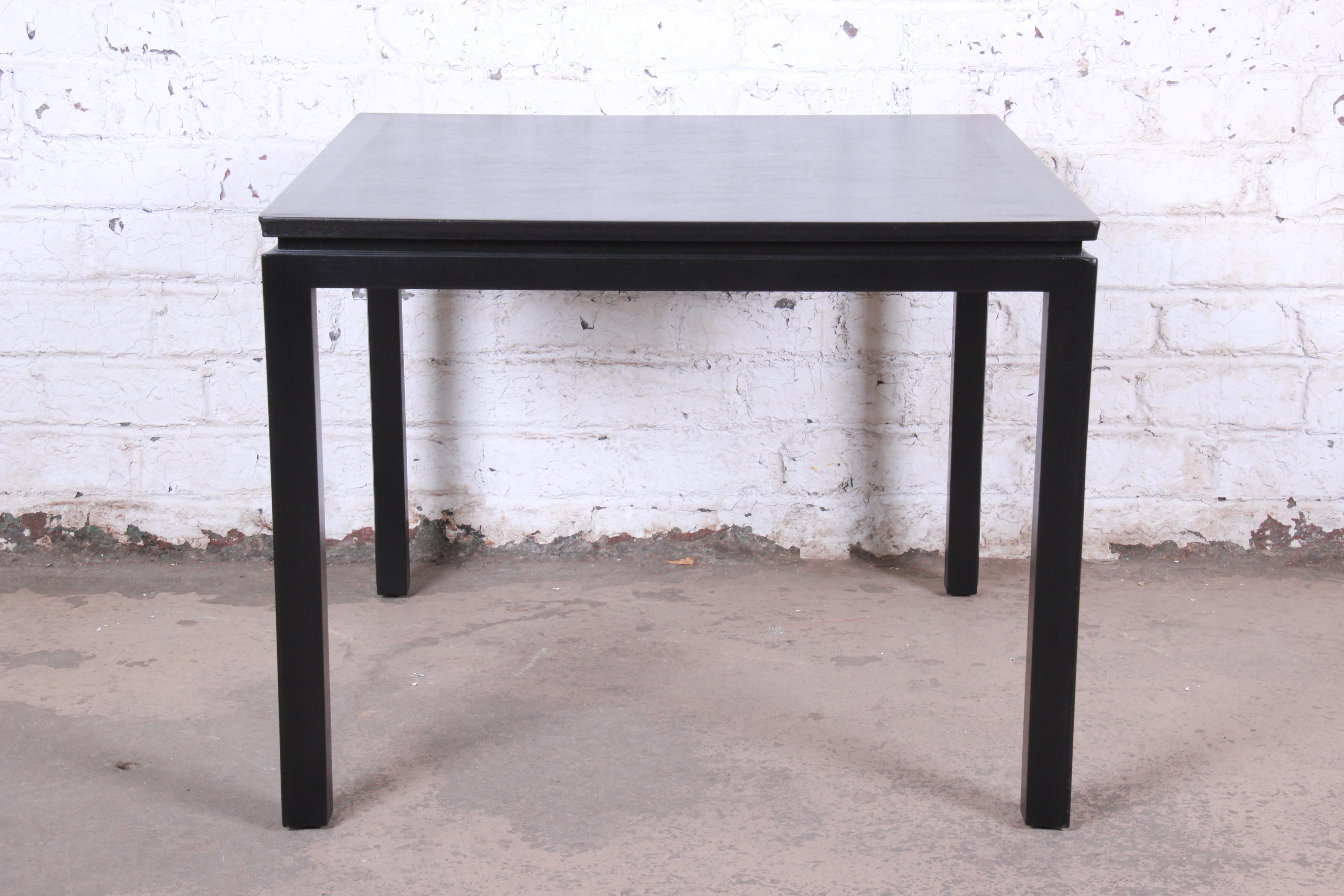 Mid-Century Modern Edward Wormley for Dunbar Ebonized Mahogany Game Table or Side Table, Refinished