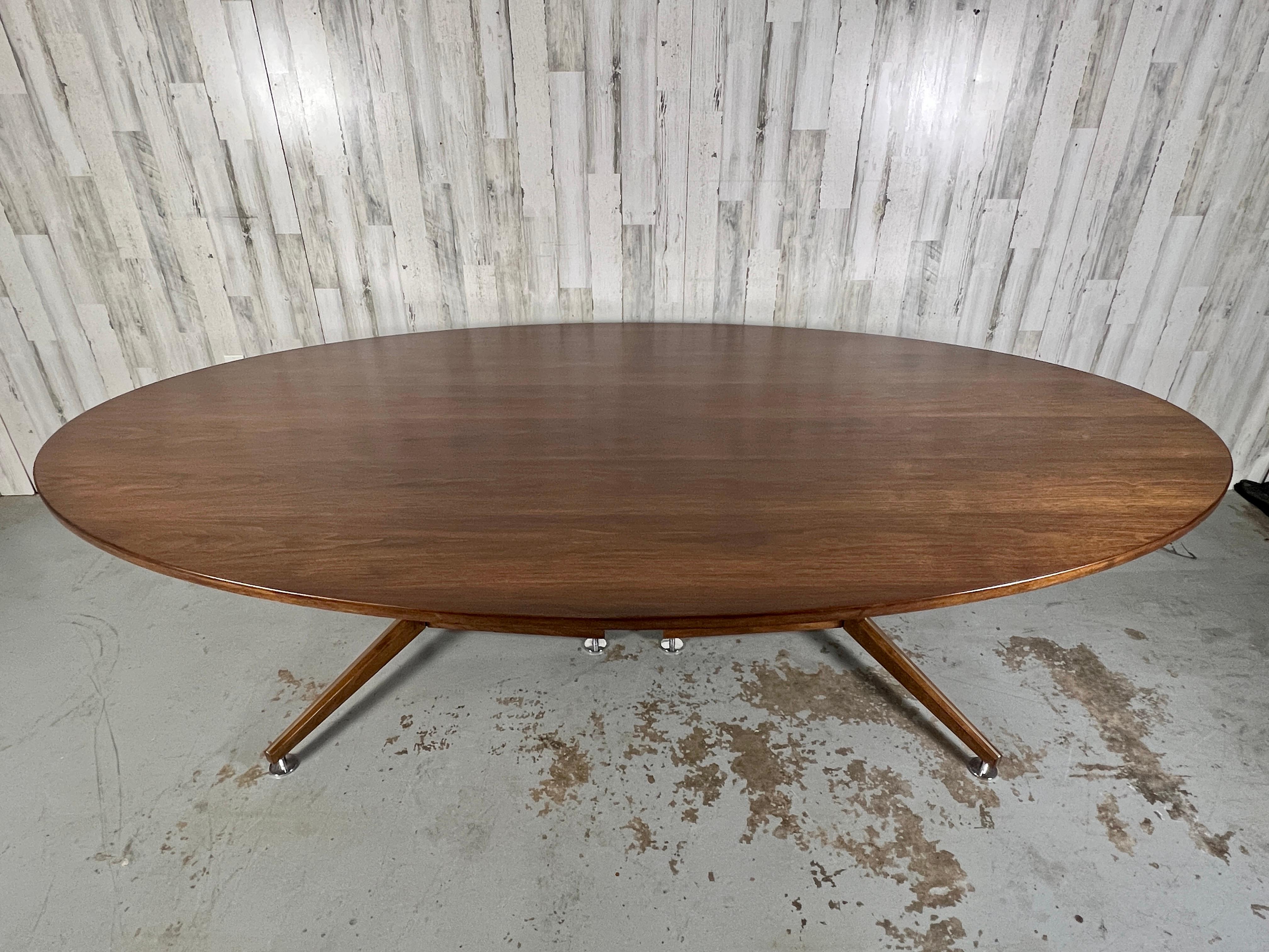 Mid-Century Modern Edward Wormley for Dunbar Elliptical Conference / Dining Table For Sale