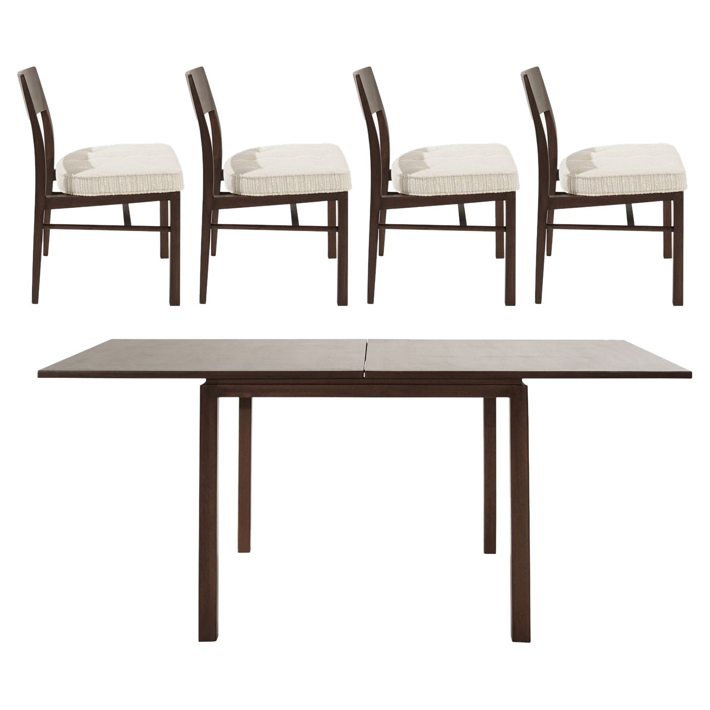 Edward Wormley for Dunbar Expandable Game Table W/ Chairs, C. 1950s