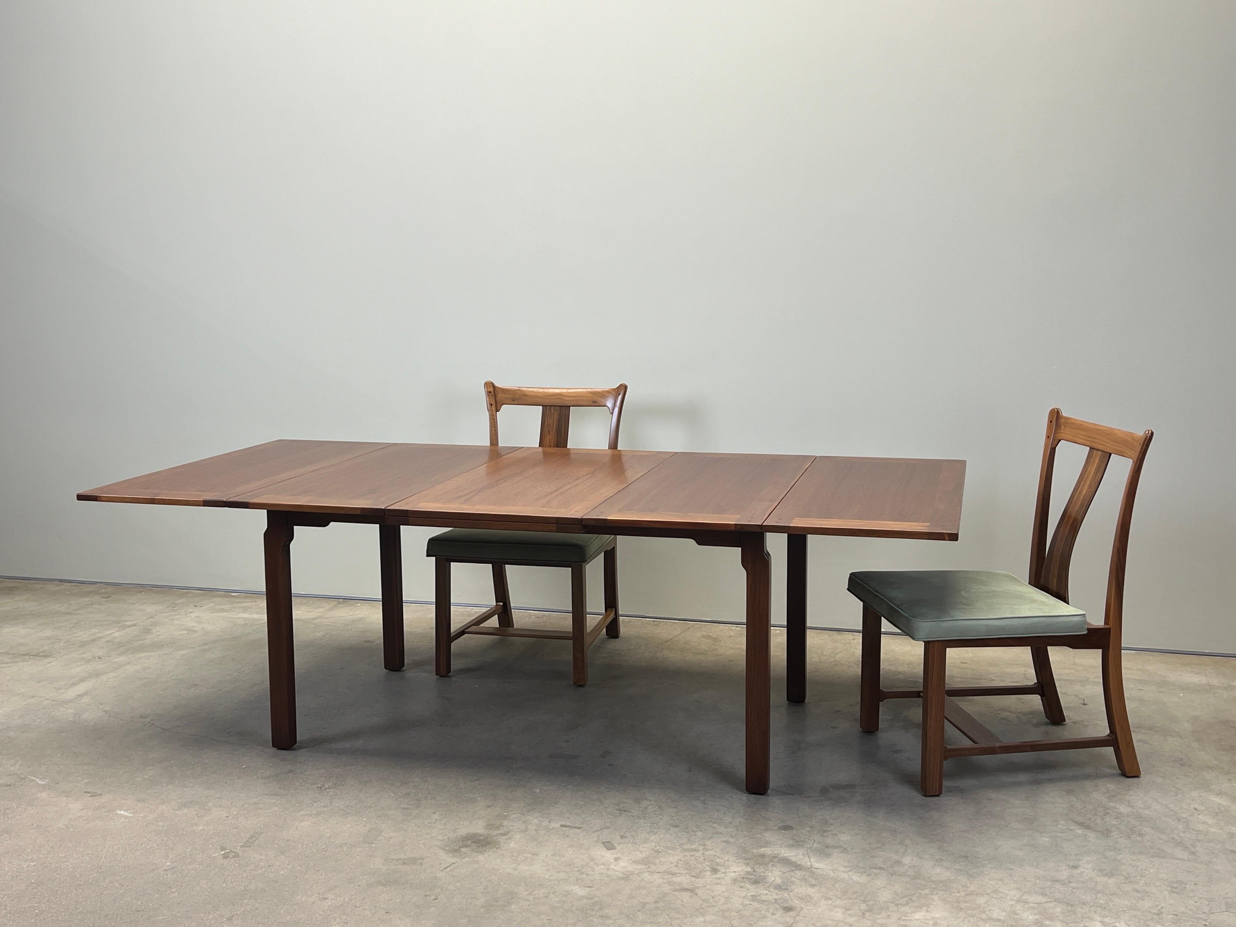 Table de salle à manger verte et verte extensible Edward Wormley pour Dunbar en vente 13