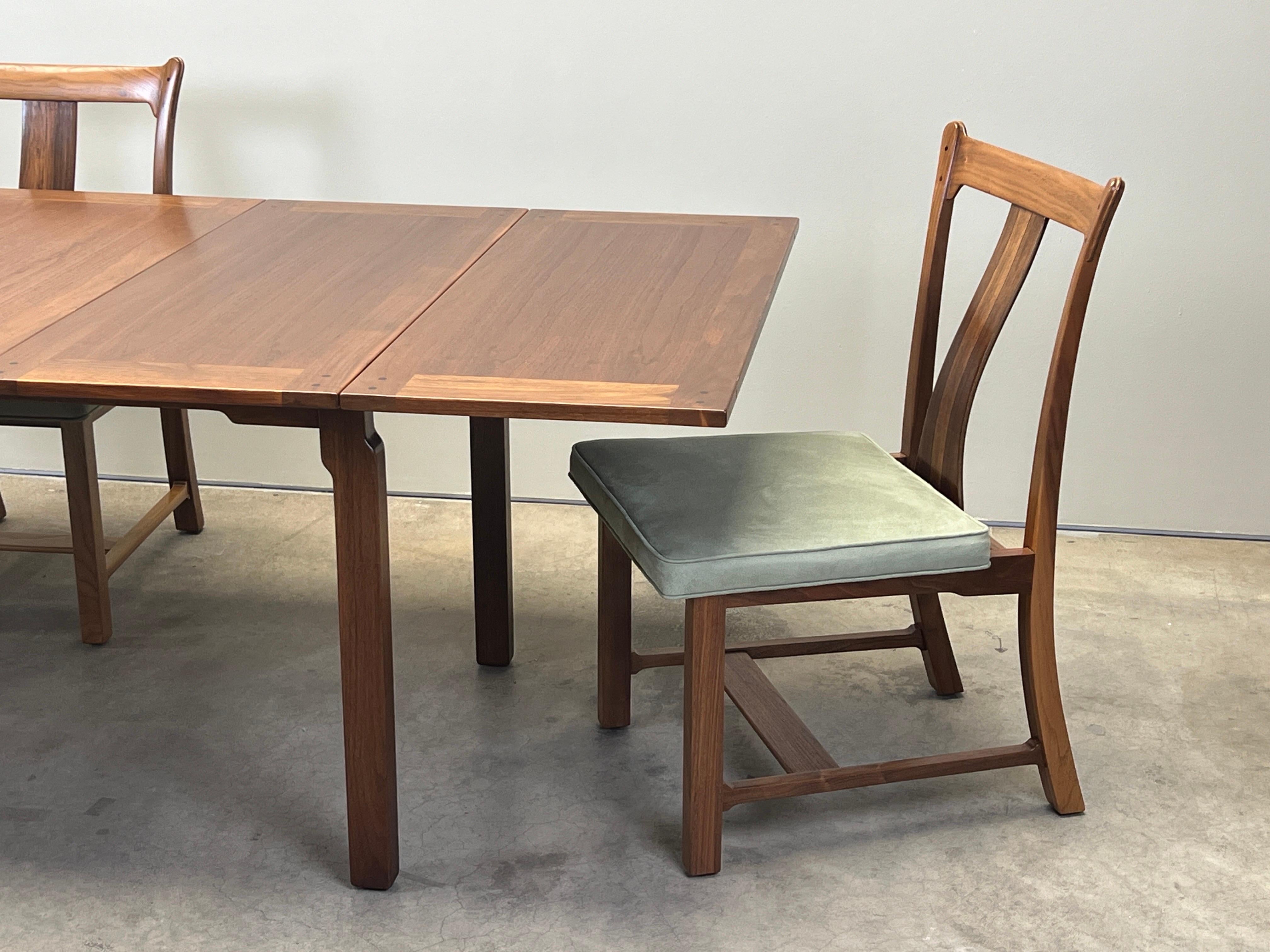 Table de salle à manger verte et verte extensible Edward Wormley pour Dunbar en vente 14