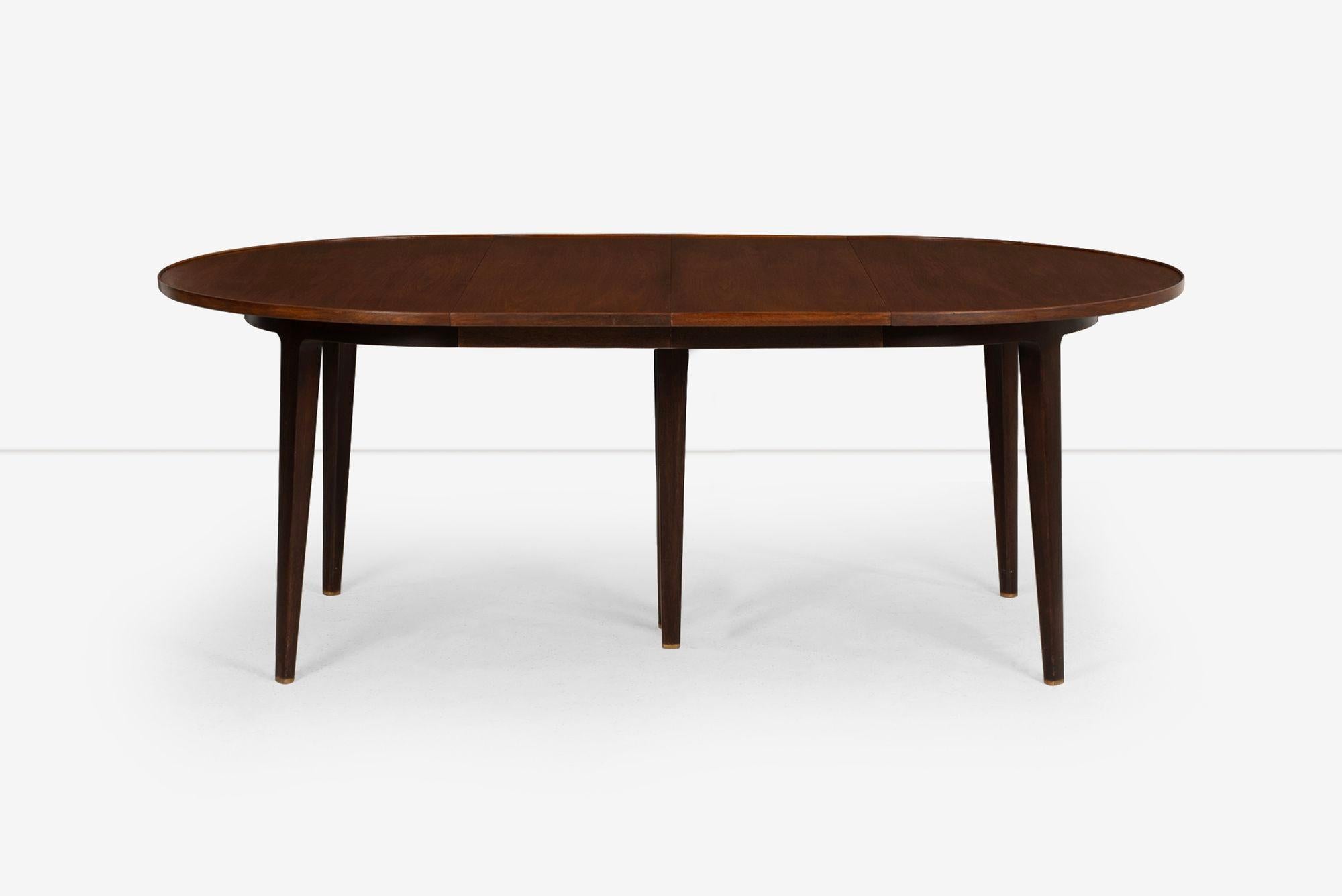 Brass Edward Wormley for Dunbar Extension Dining Table For Sale