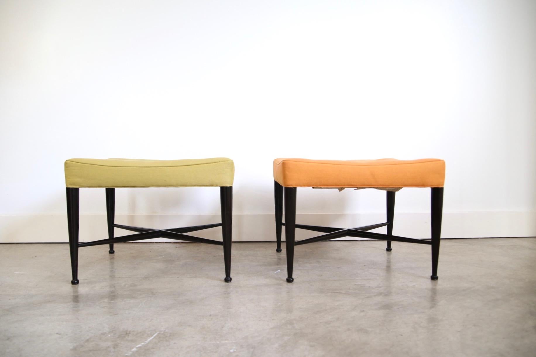 Edward Wormley for Dunbar Foot Stools In Good Condition In St. Louis, MO