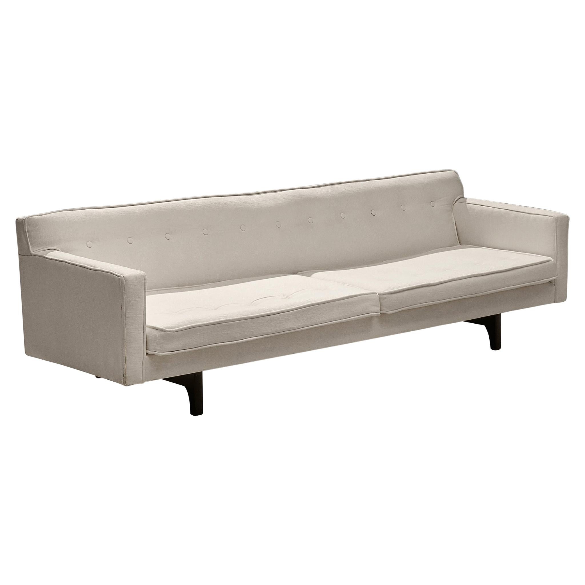 Edward Wormley for Dunbar Four-Seat Sofa in Off-White Upholstery