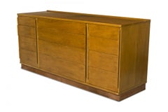 Edward Wormley Walnut Low Chest of Drawers, Mid-Century Design, USA