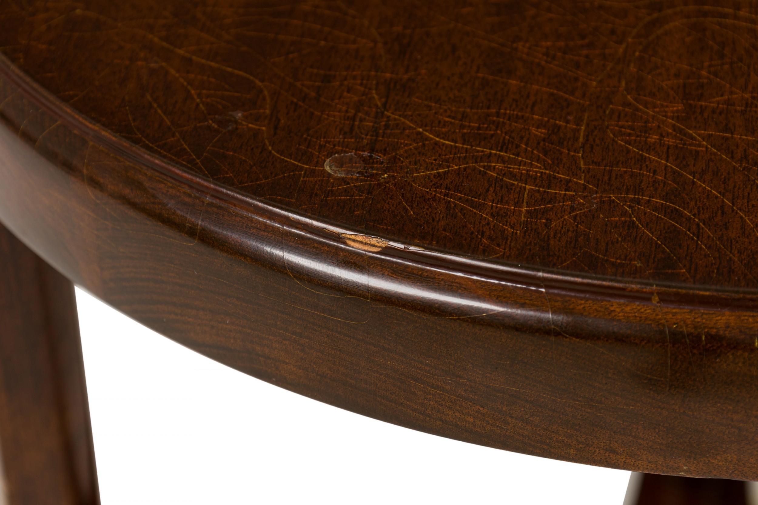 Edward Wormley for Dunbar Furniture Company Circular Wood End / Side Table For Sale 4