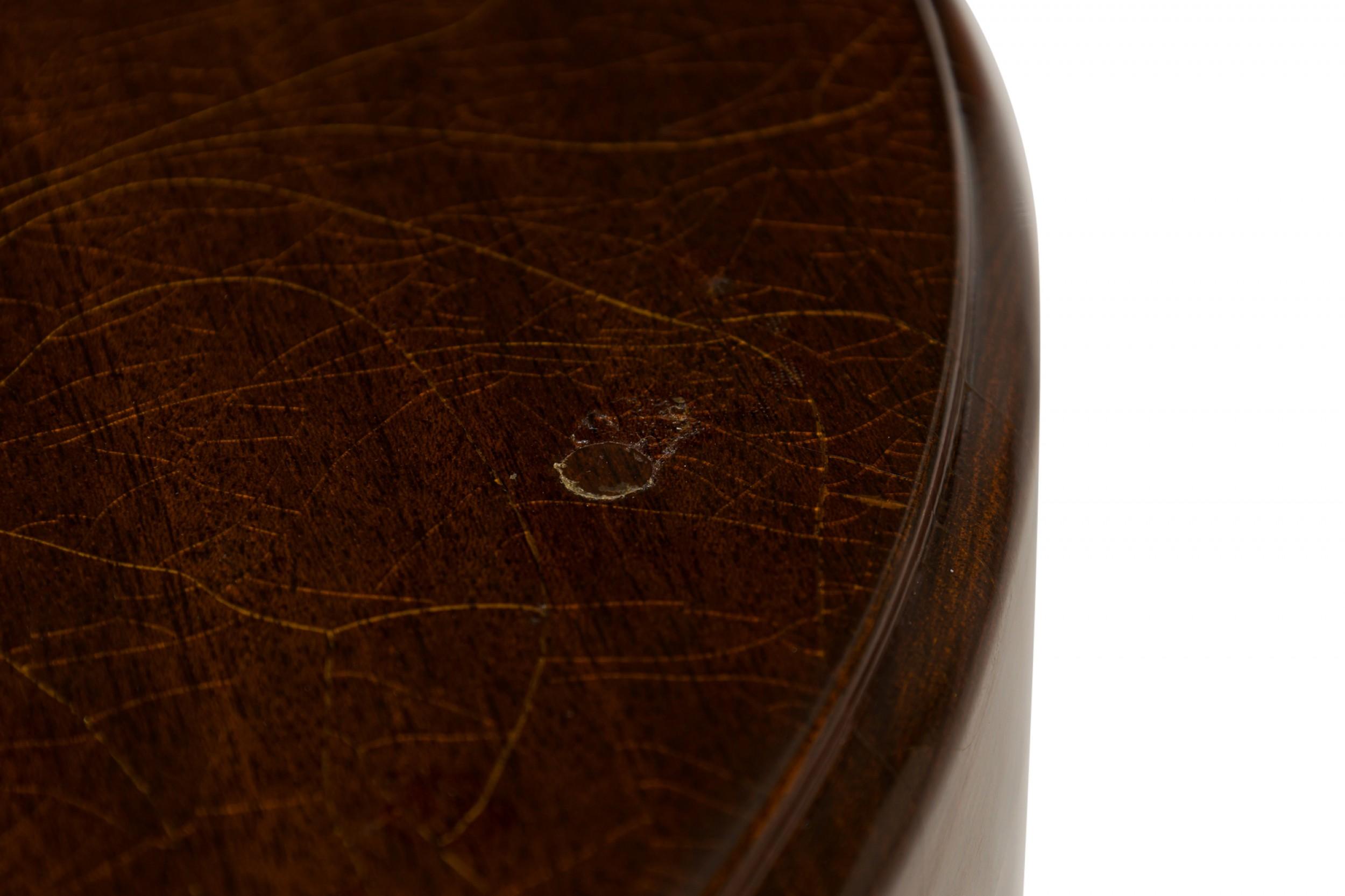 American Edward Wormley for Dunbar Furniture Company Circular Wood End / Side Table For Sale